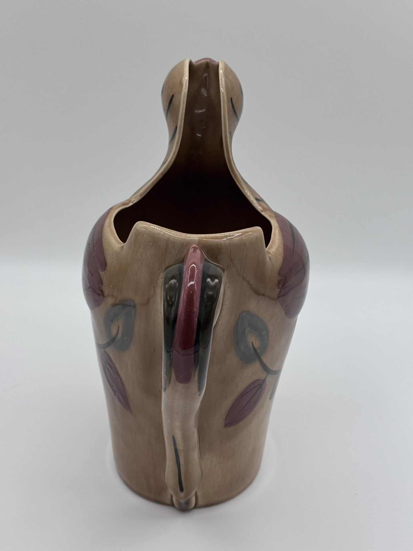 California Cleminson Vintage 1950’s Hand Painted Ceramic Pitcher Distlefink