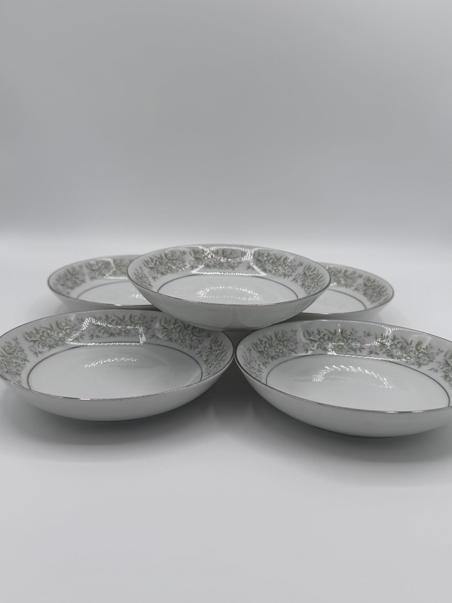 Taihei China Springtime Set of 5 Vintage Fine Dining Small Plates