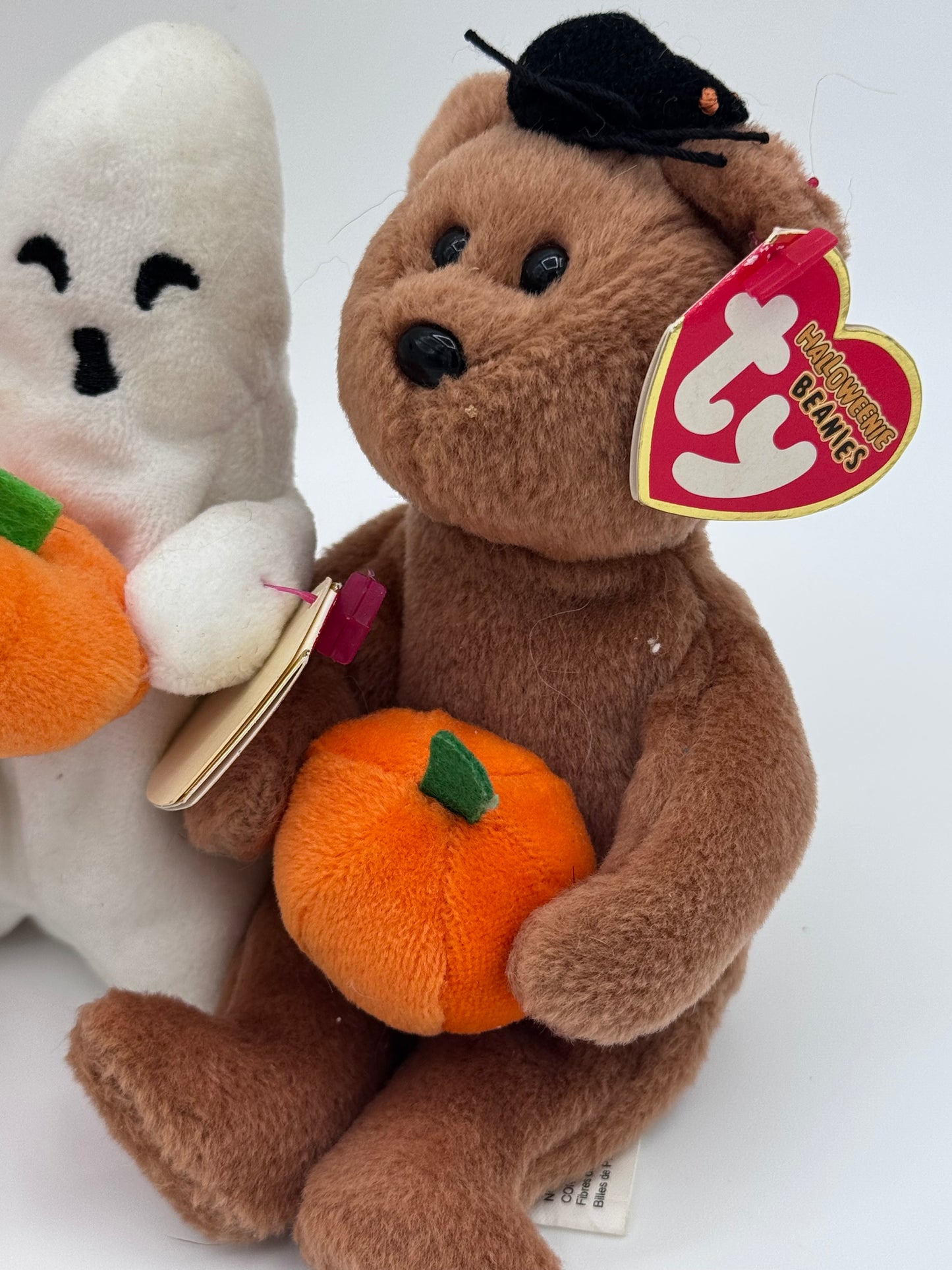 Teenie Beanie Babies Holiday- Halloweenie & Basket Set of 5