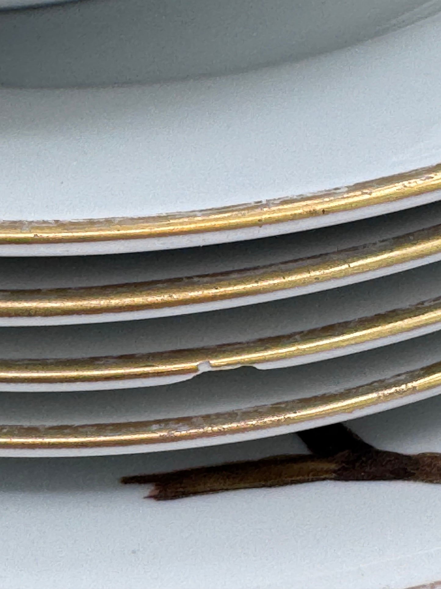 Eversham Gold By Royal Worcester 1961 Vintage Fine Porcelain Set of 12 Plates