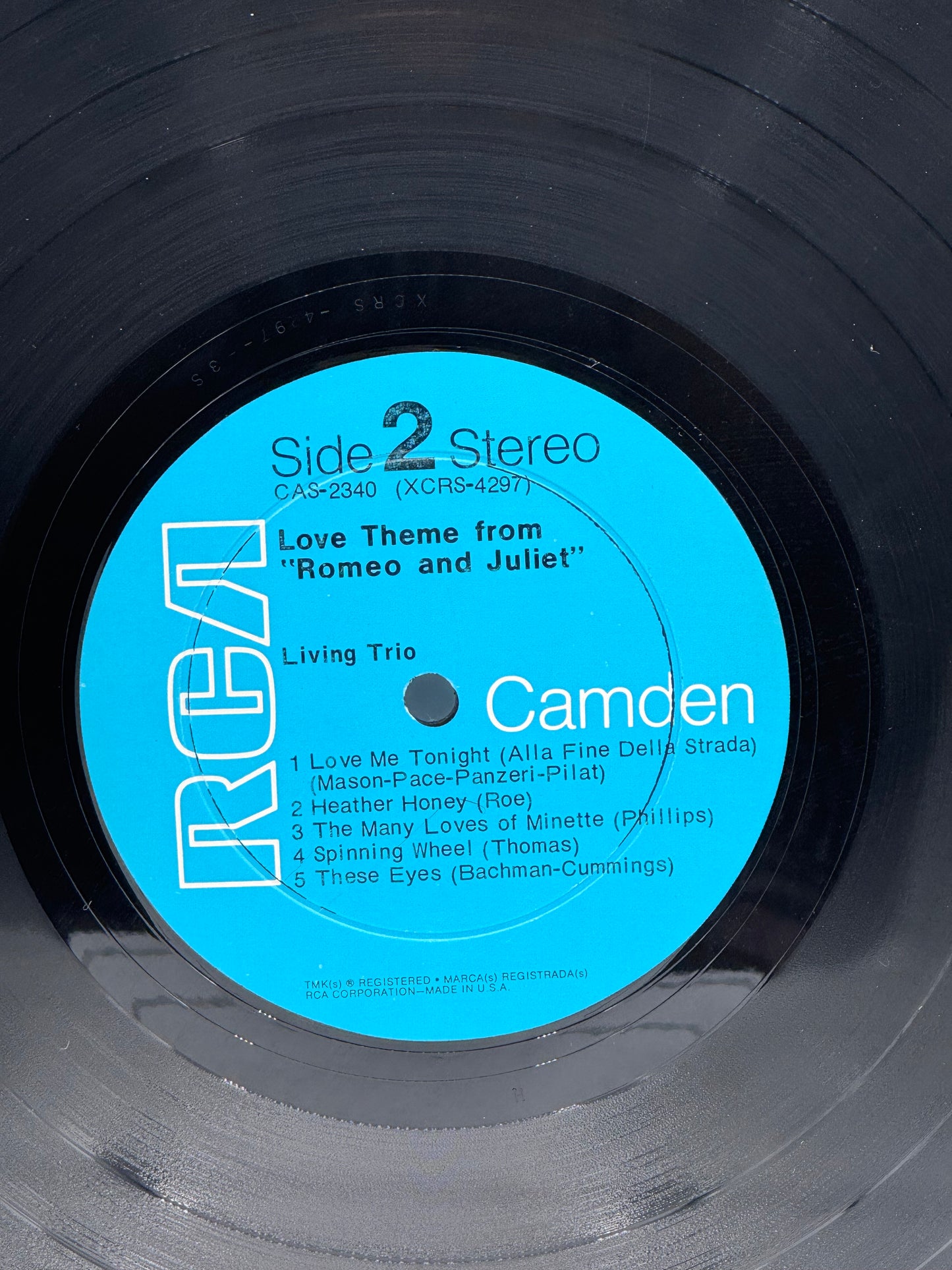 Love Theme from Romeo and Juliet Living Trio 1969 Vintage Vinyl Record