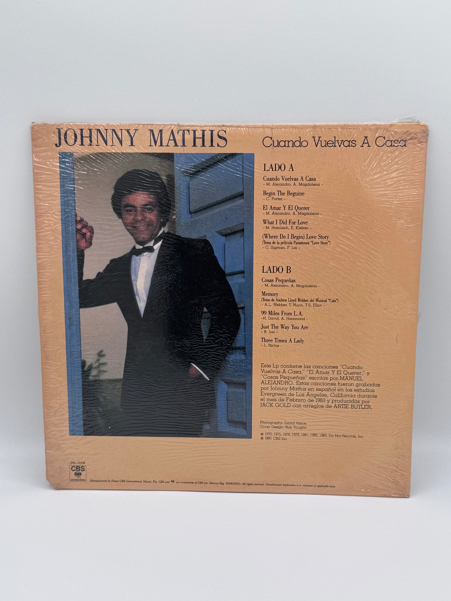 Johnny Mathis Cuando Vuelvas A Casa Vintage 1983 Vinyl Record