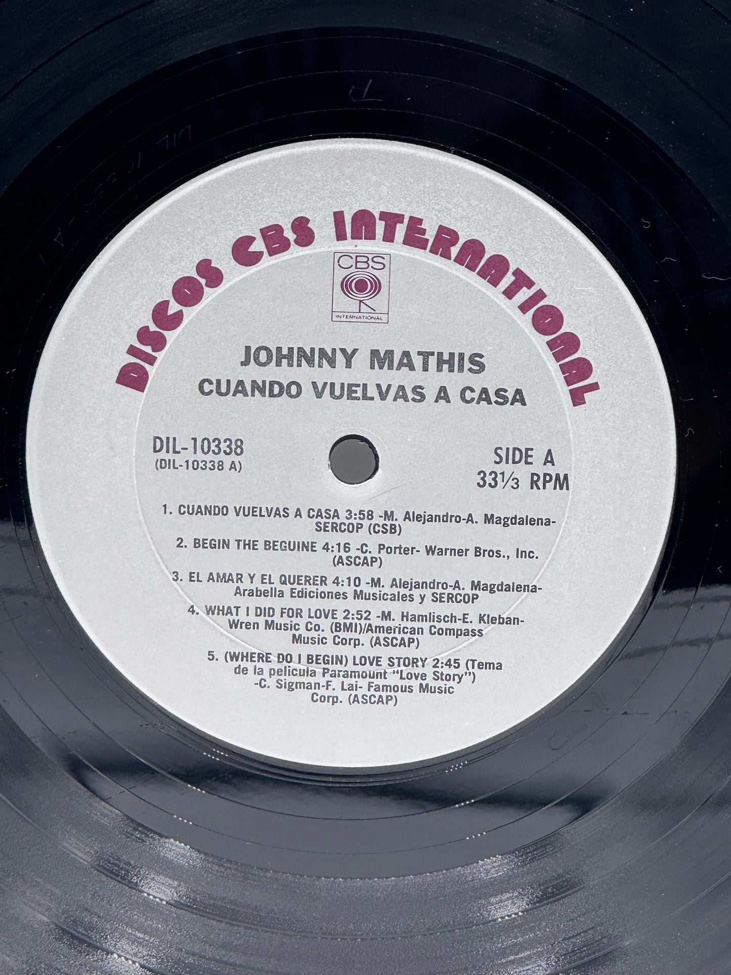 Johnny Mathis Cuando Vuelvas A Casa Vintage 1983 Vinyl Record