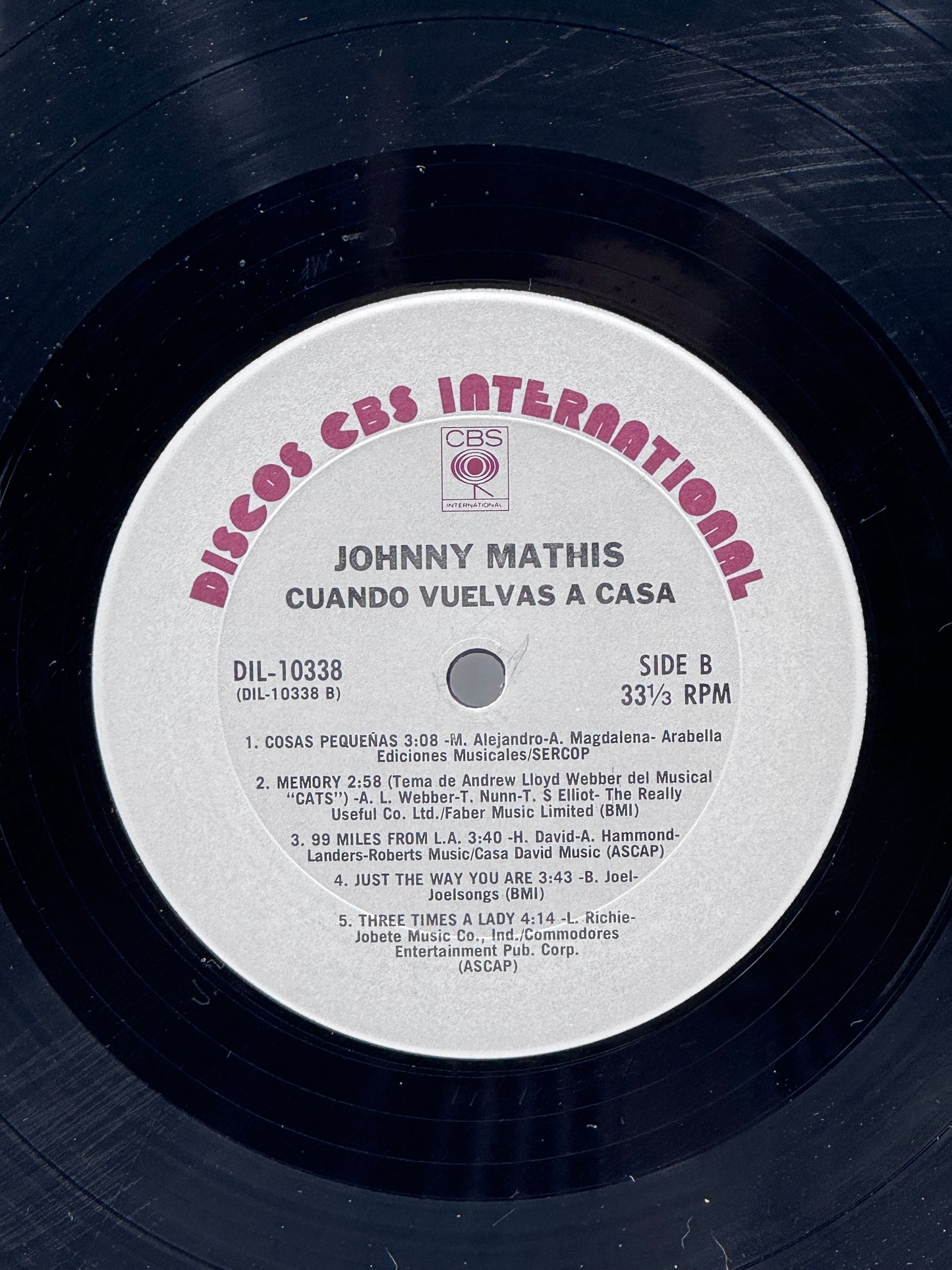 Johnny Mathis Cuando Vuelvas A Casa Vintage 1983 Vinyl Record