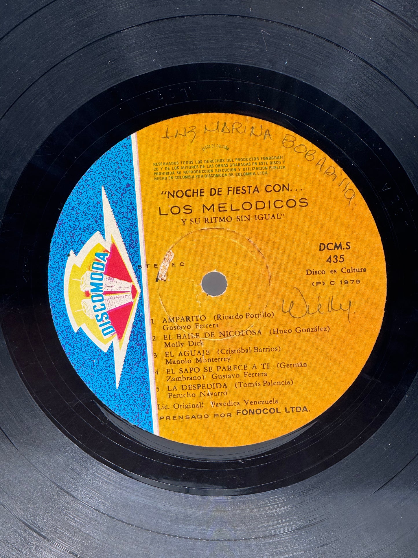 Noche de Fiesta con Los Melódicos y su ritmo sin igual 1979 Vintage Vinyl Record