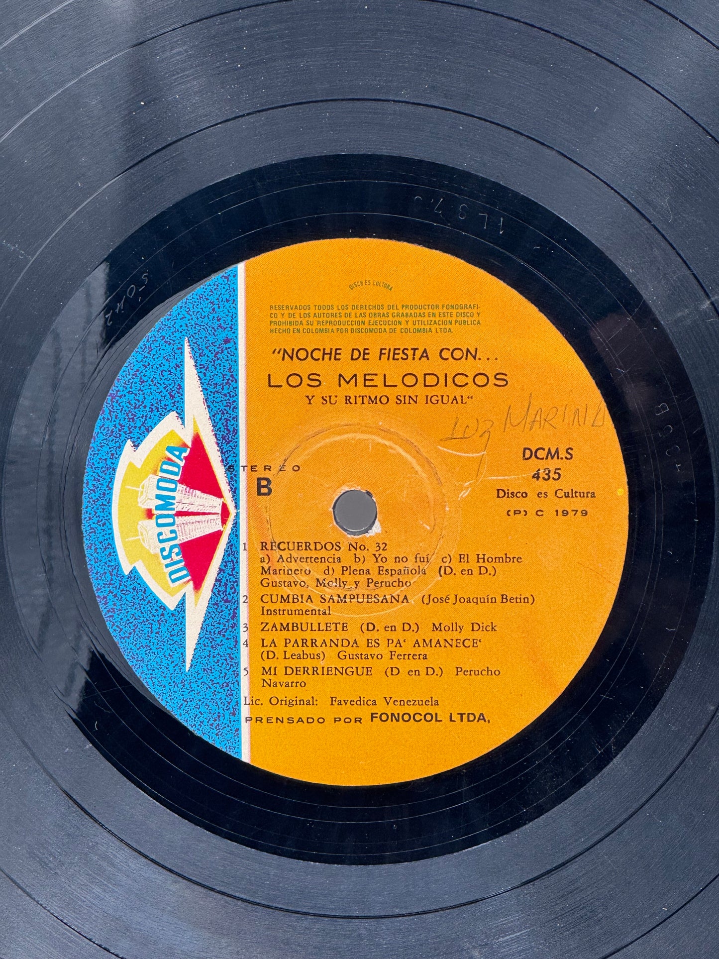 Noche de Fiesta con Los Melódicos y su ritmo sin igual 1979 Vintage Vinyl Record