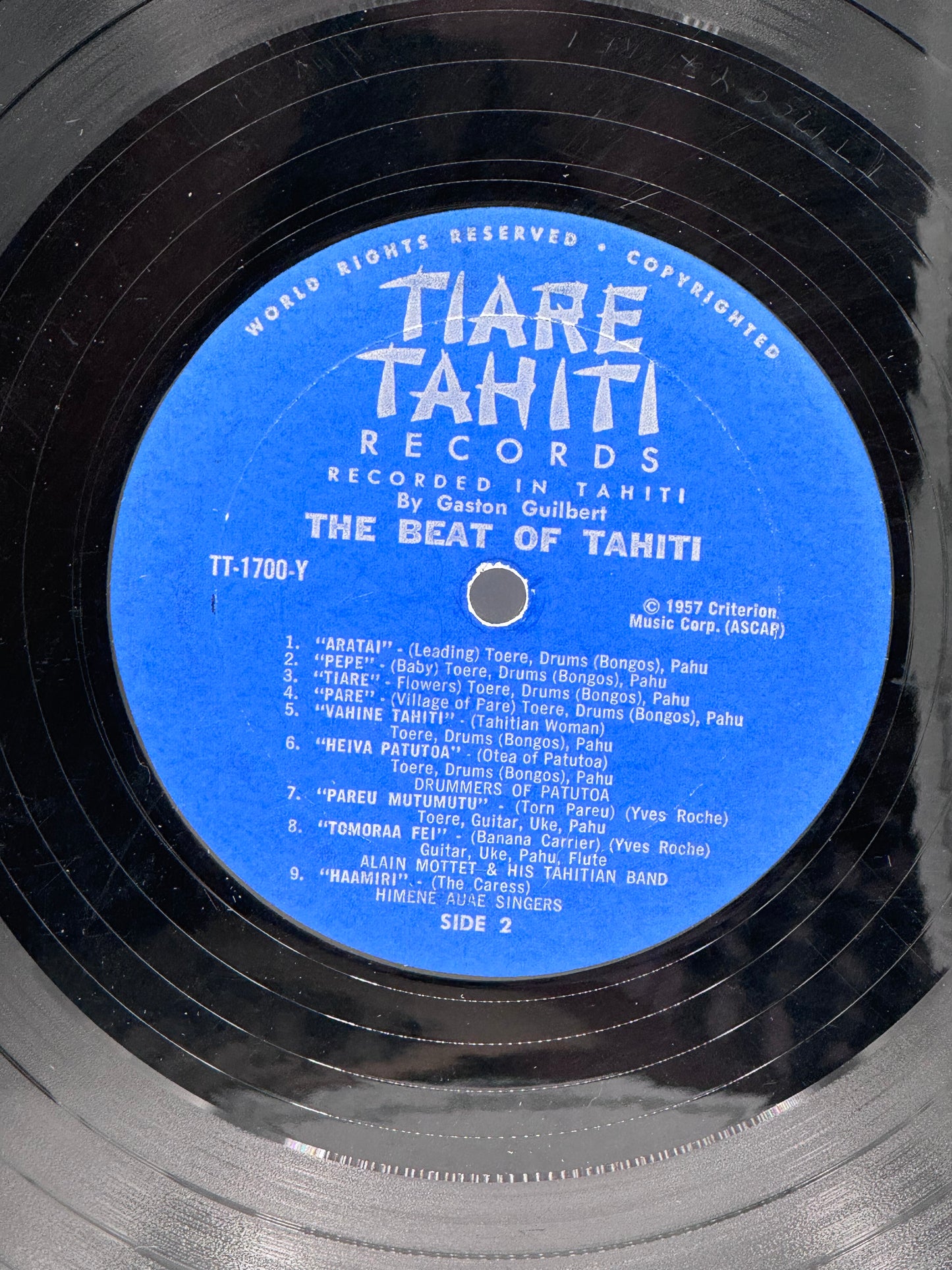 Gaston Guilbert The Beat Of Tahiti 1957 Vintage Vinyl Record