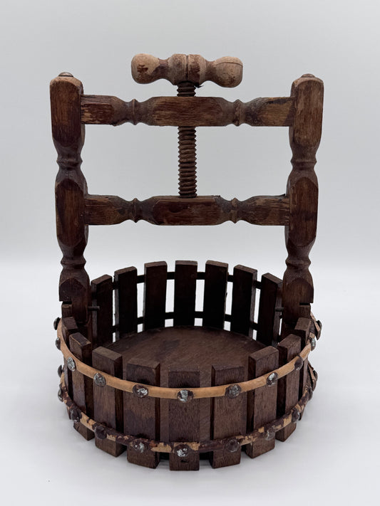 Vintage Wishing Well Nut Cracker Basket