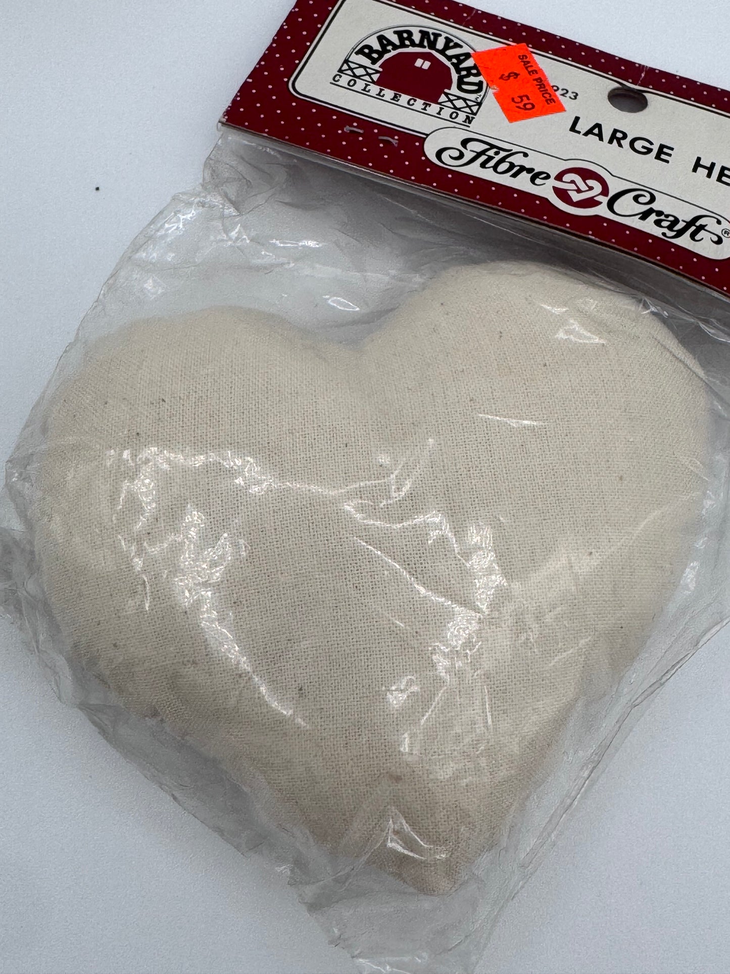 Set of 4 Heart Fabric Blank Cushions Vintage For Crafts