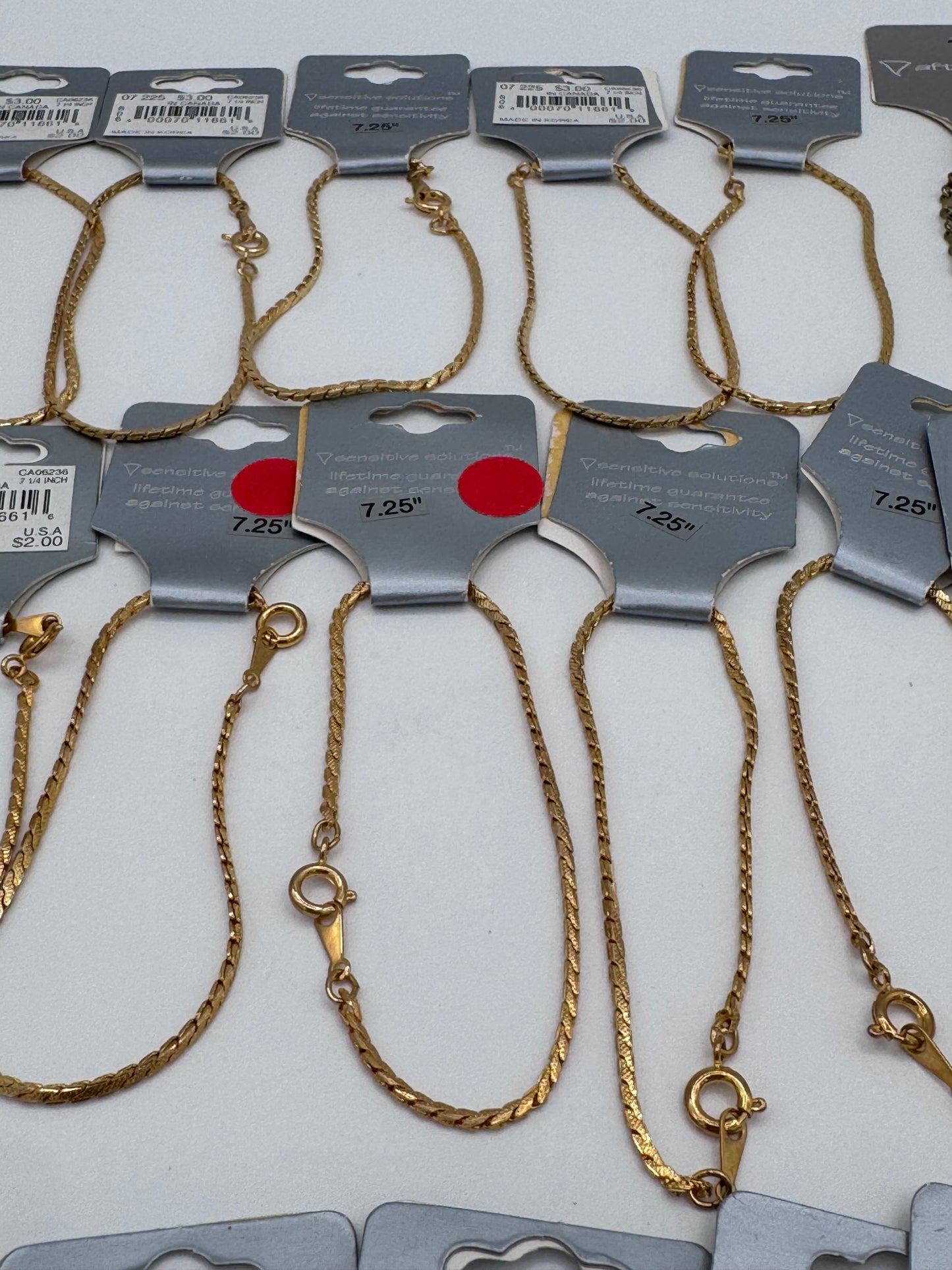 Set of 26 Chain Clasp Gold Bracelet Costume Jewelry Vintage After Thoughts