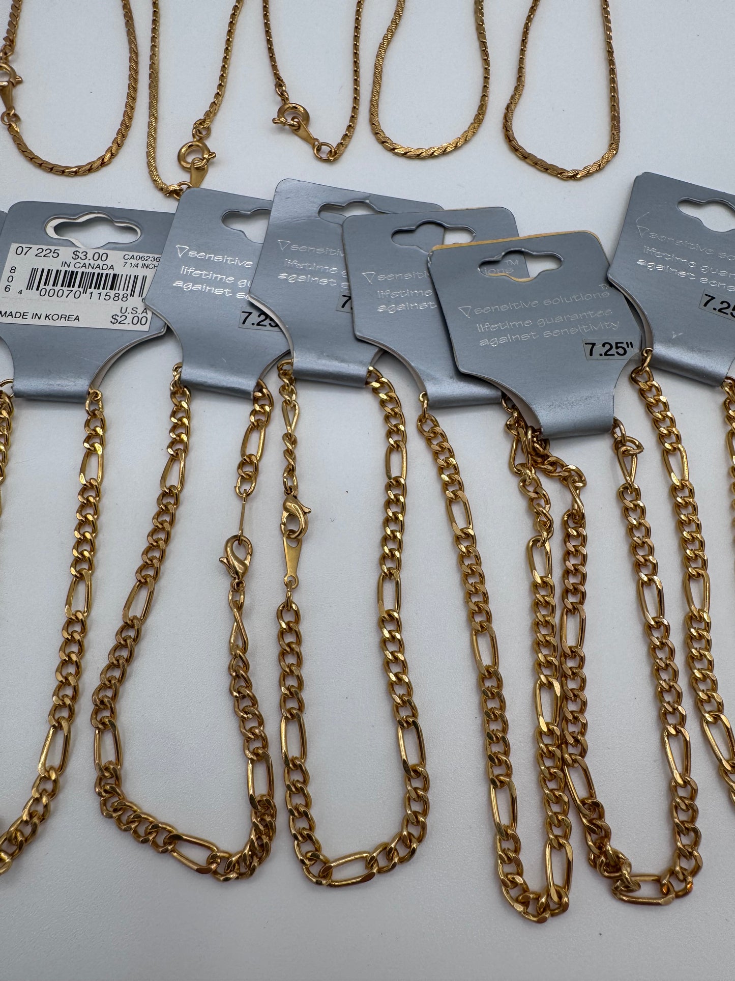 Set of 26 Chain Clasp Gold Bracelet Costume Jewelry Vintage After Thoughts