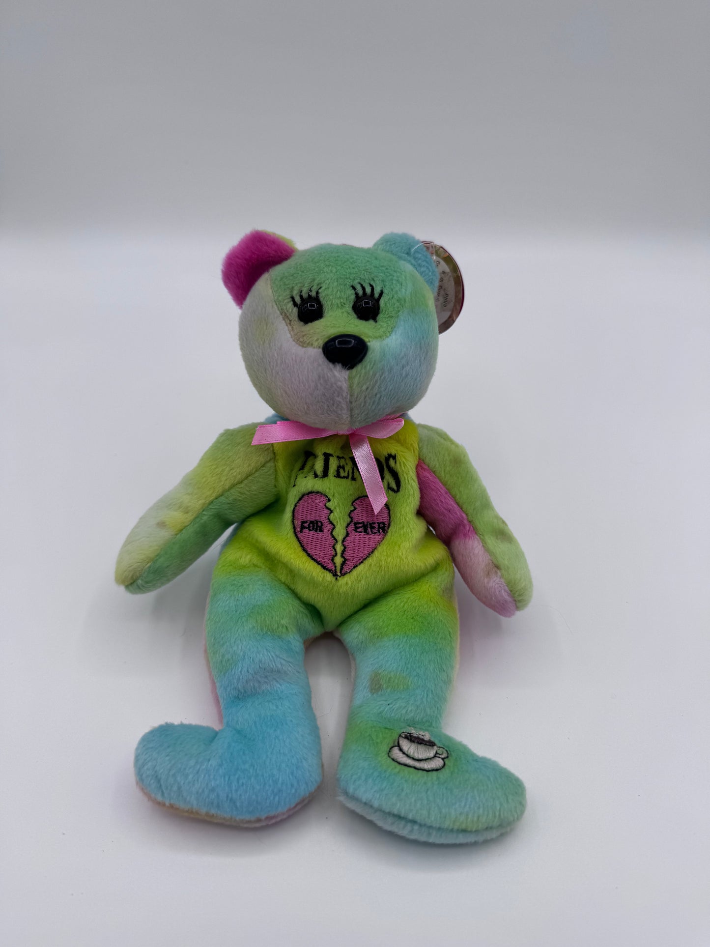 Friends TV Show Celebrity Tie Dye Bean Bear 2000