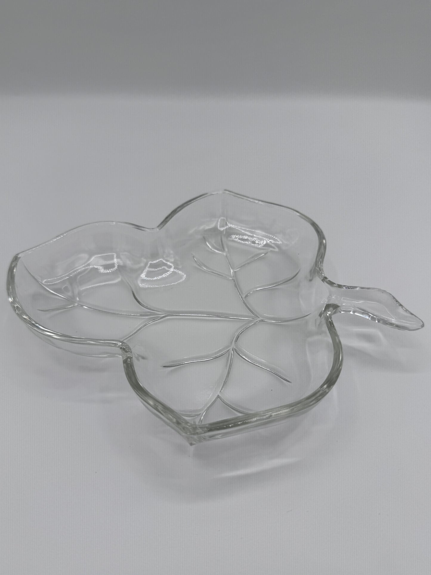 Maple Leaf Hazel Atlas Glass Candy Vintage Candy Dish
