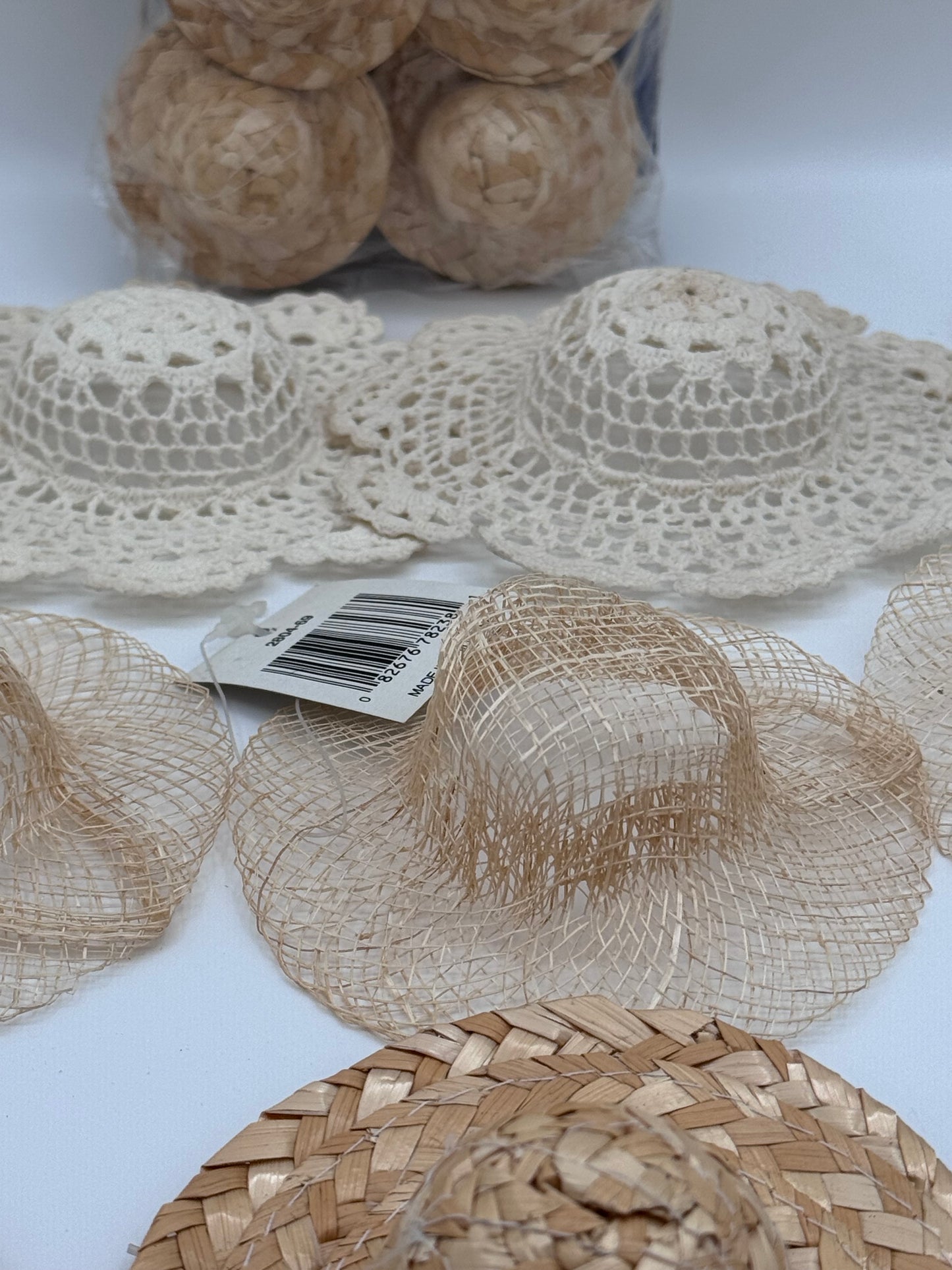 Set of 25+ Vintage Small and Tiny Doll Hats for Crafting