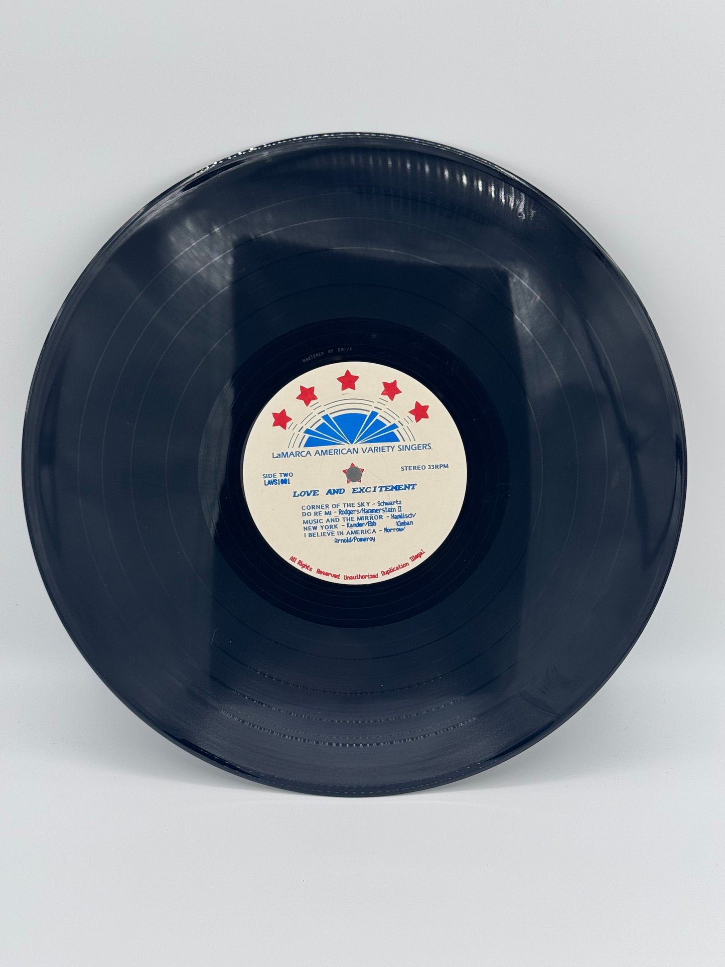 Lamarca American Variety Singers Love and Excitement 1979 Vintage Vinyl Record