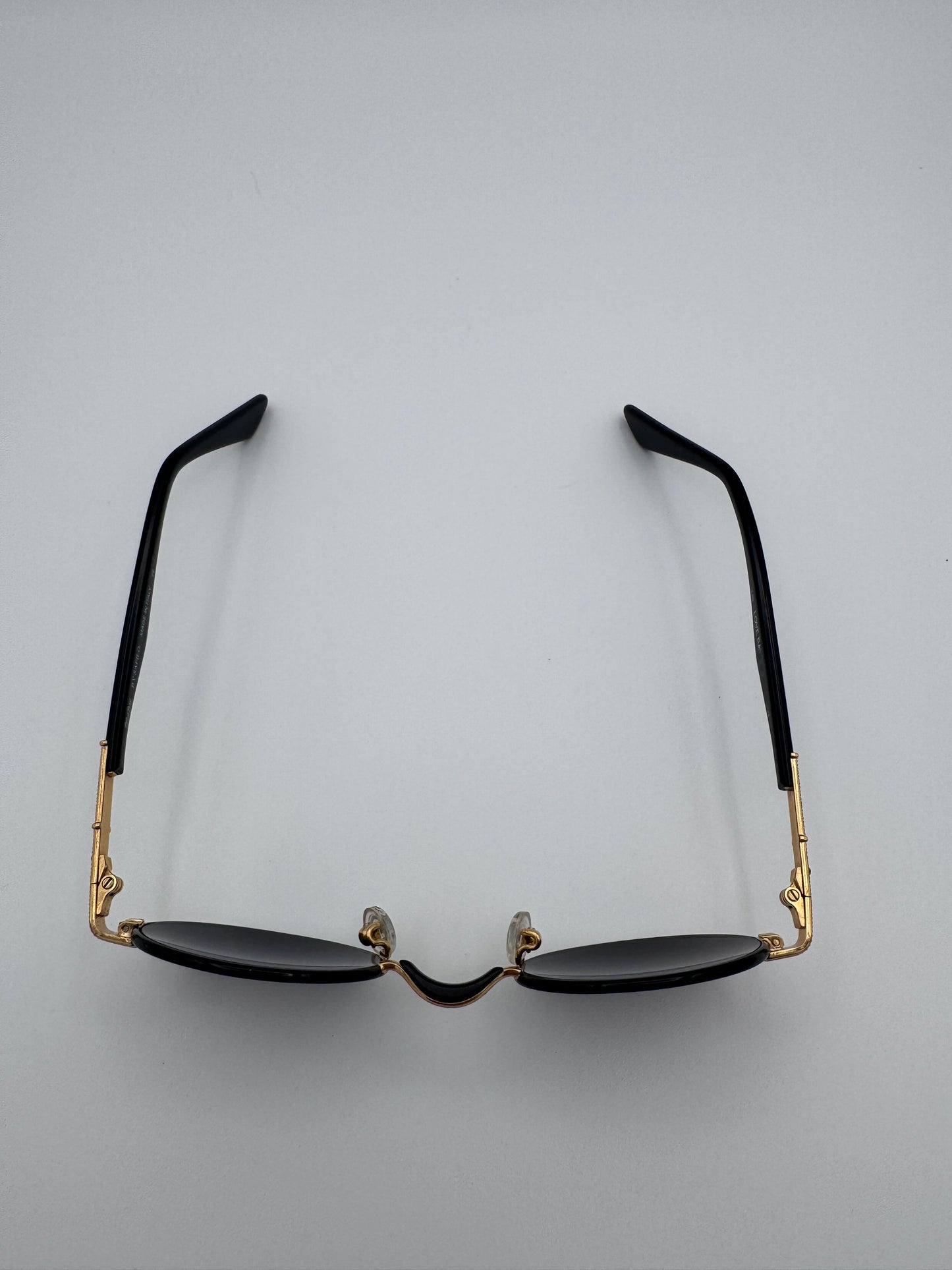 Blue Bay By Sifilo 90’s Black and Gold Wire Made in Italy Vintage Sunglasses NOS Love Bay/s
