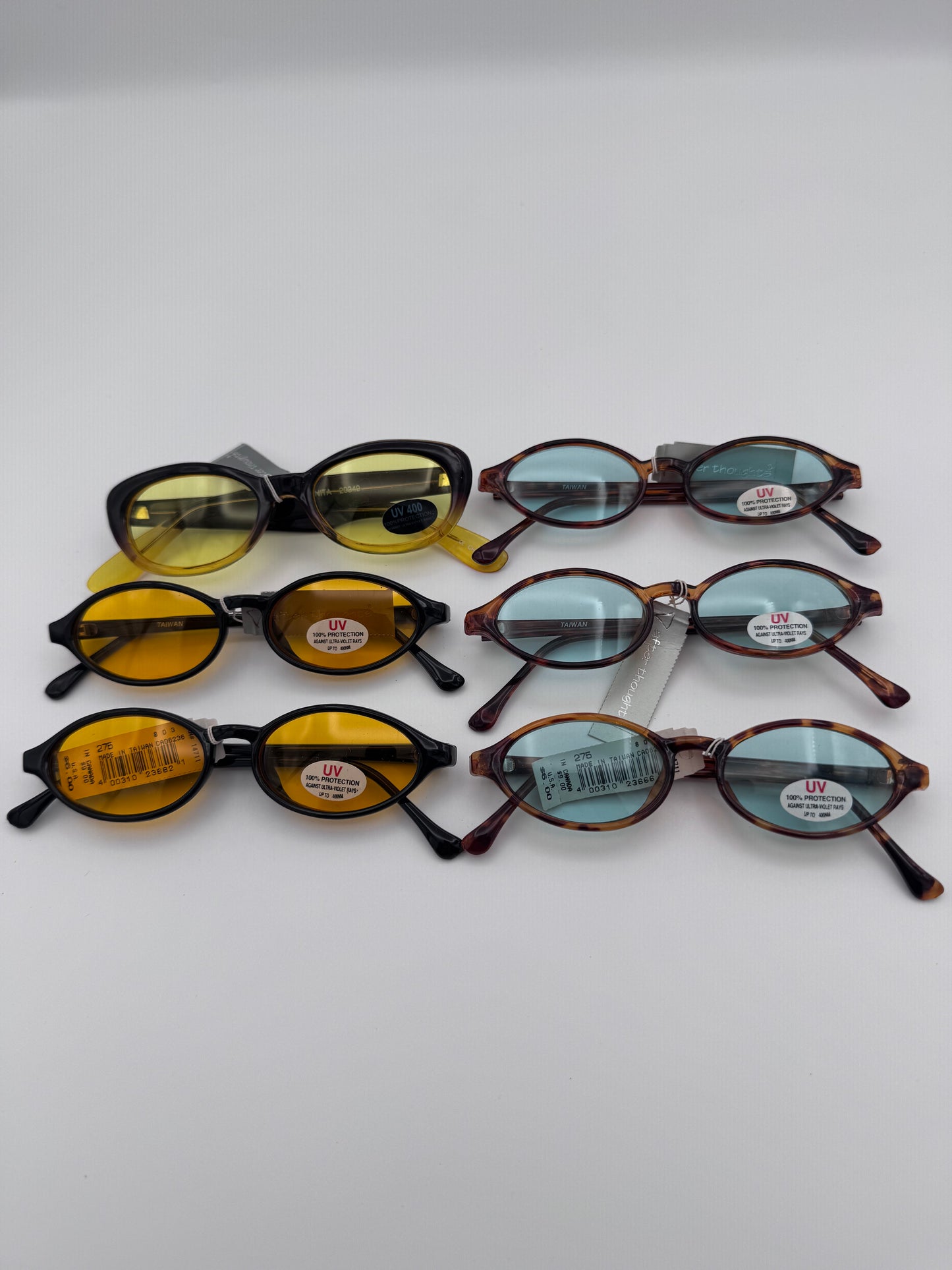 Fashion Sunglasses Eyewear Plastic Frame Set of 6 Mixed Assorted Styles and Colors Lot 12