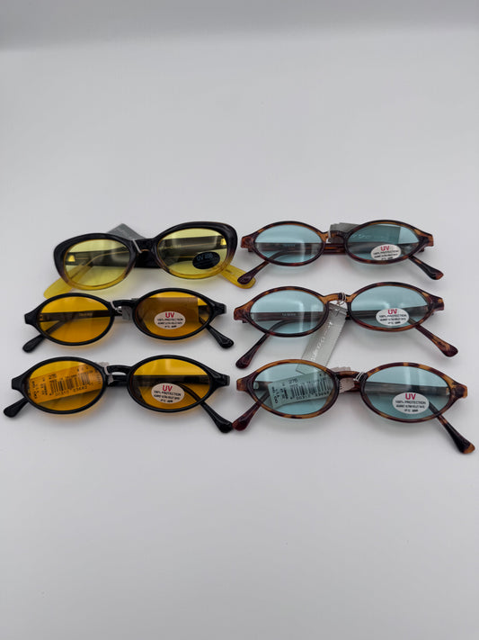 Fashion Sunglasses Eyewear Plastic Frame Set of 6 Mixed Assorted Styles and Colors Lot 12
