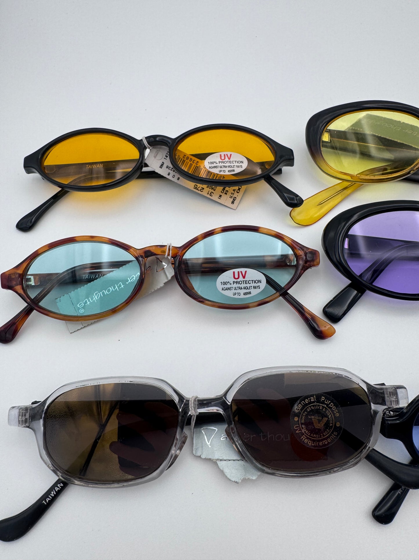 Fashion Sunglasses Eyewear Plastic Frame Set of 9 Mixed Assorted Styles and Colors Lot 9