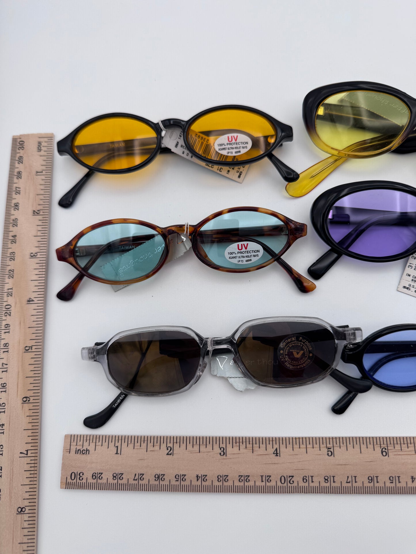 Fashion Sunglasses Eyewear Plastic Frame Set of 9 Mixed Assorted Styles and Colors Lot 9