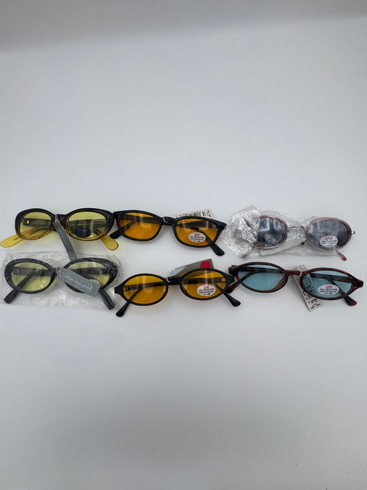 Fashion Sunglasses Eyewear Plastic Frame Set of 6 Mixed Assorted Styles and Colors Lot 10