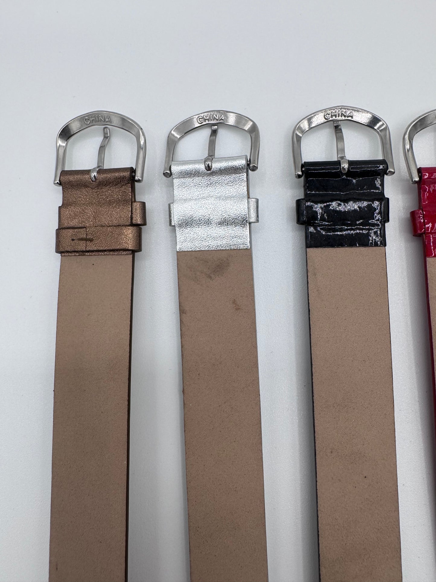 Genuine Leather Watch Bands Set of 6 Different Colors