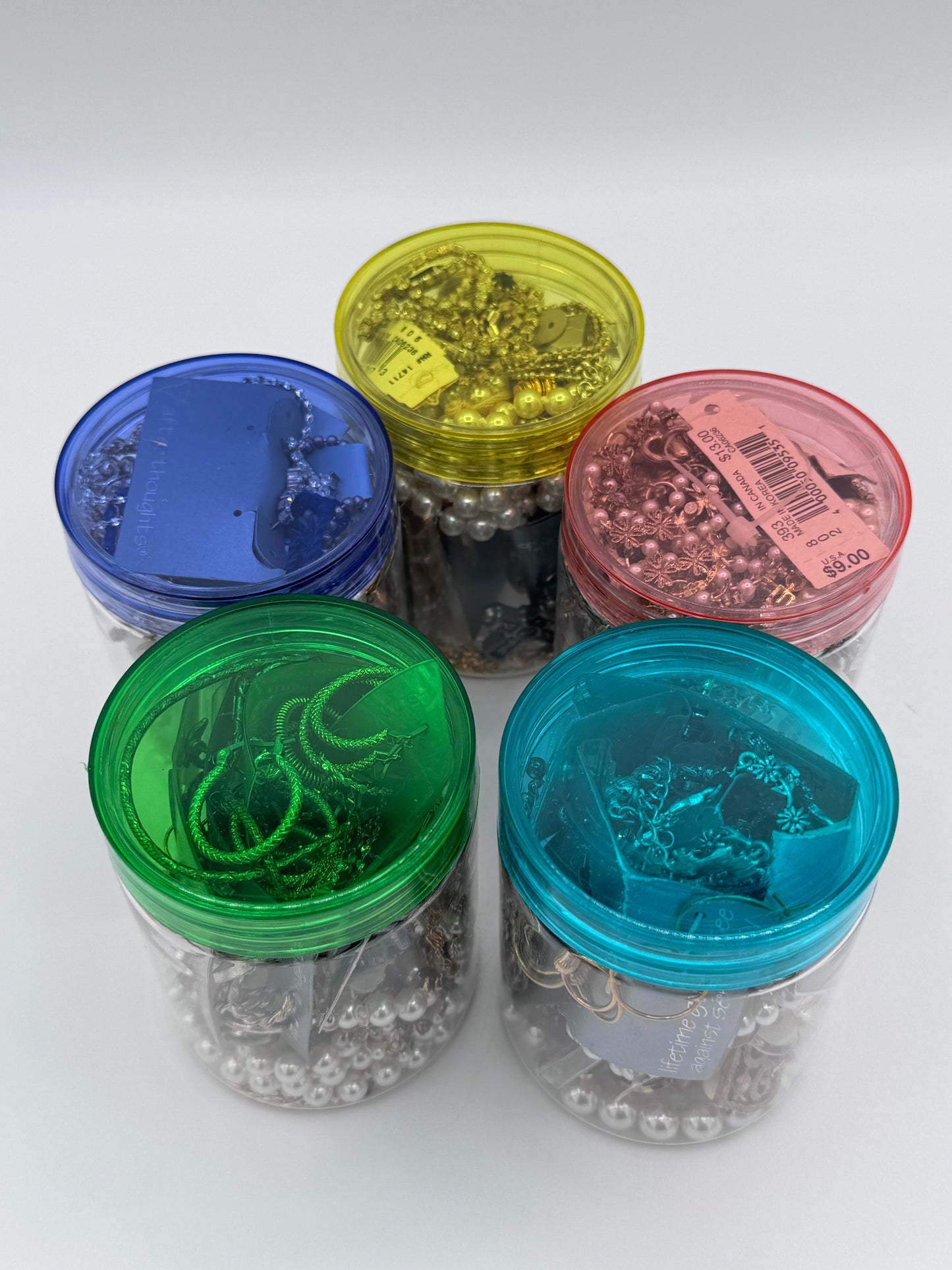 Mystery Mixed Jewelry Jar 8oz Vintage After Thoughts Brand and Never Worn