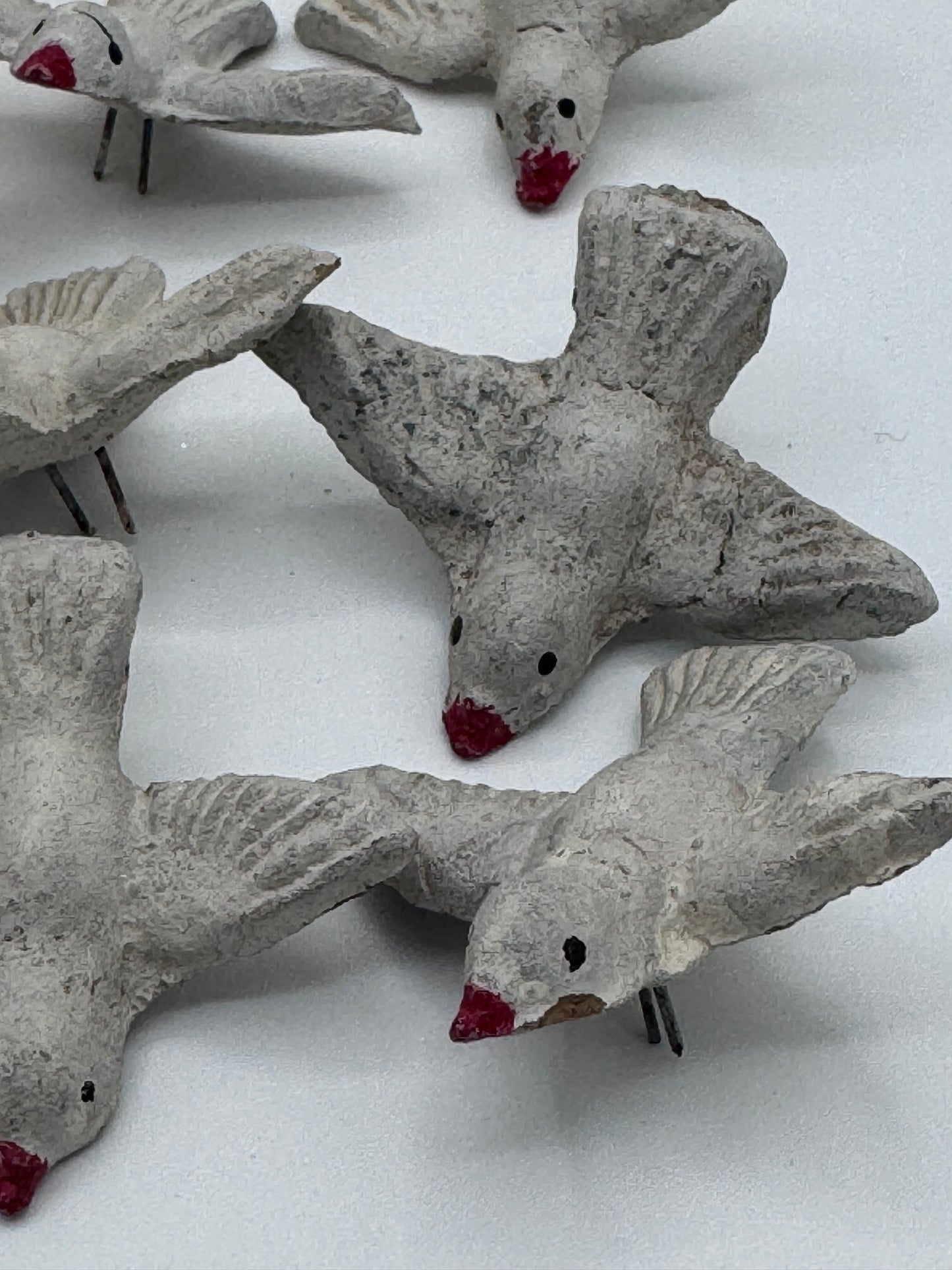 Set of 28 Small Ceramic Seagull and Sparkle Generic Birds For Crafts
