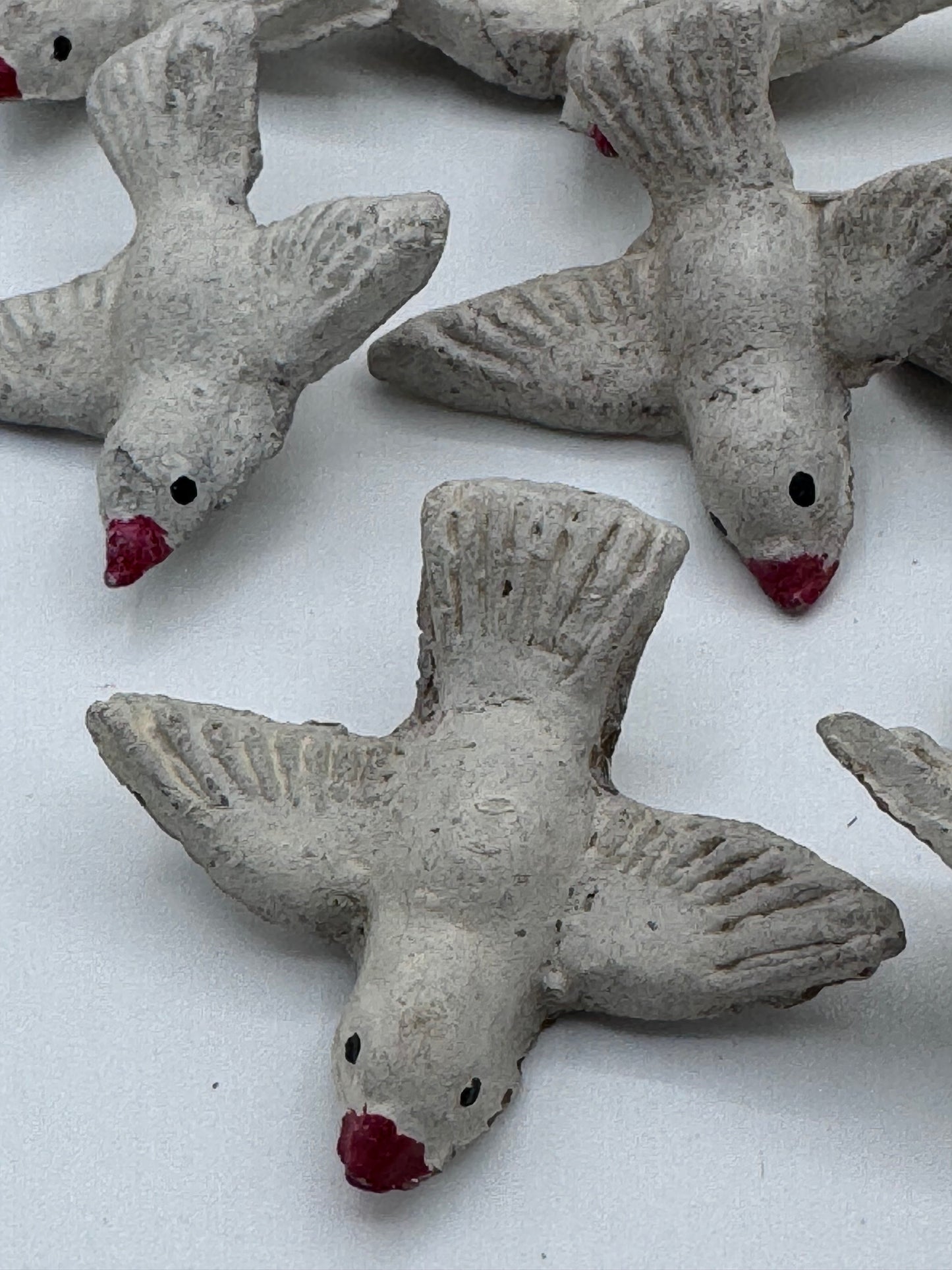 Set of 28 Small Ceramic Seagull and Sparkle Generic Birds For Crafts
