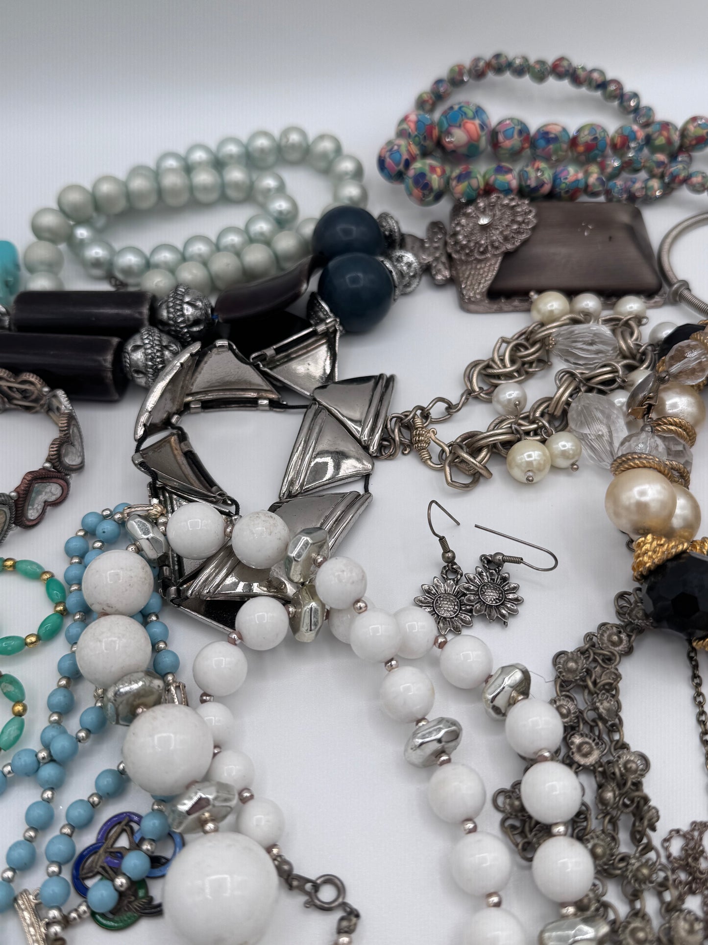 Mystery Mixed Jewelry Jar 8oz Plus MORE Vintage Bulky Items