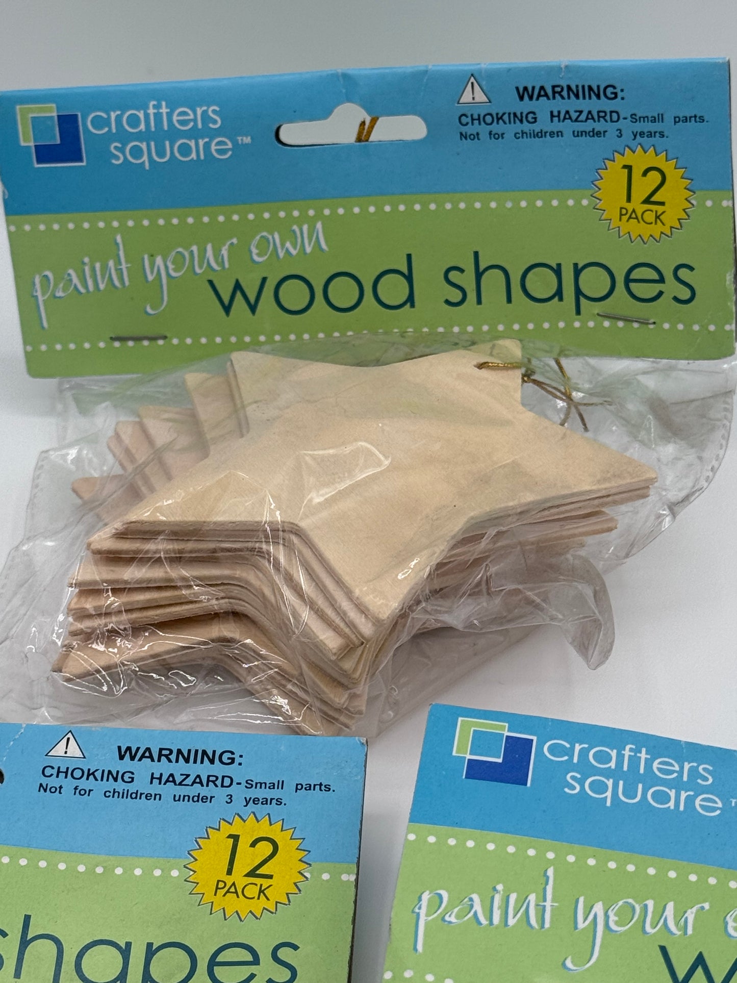 Set of 36 Wood Star Ornaments for Painting Crafts