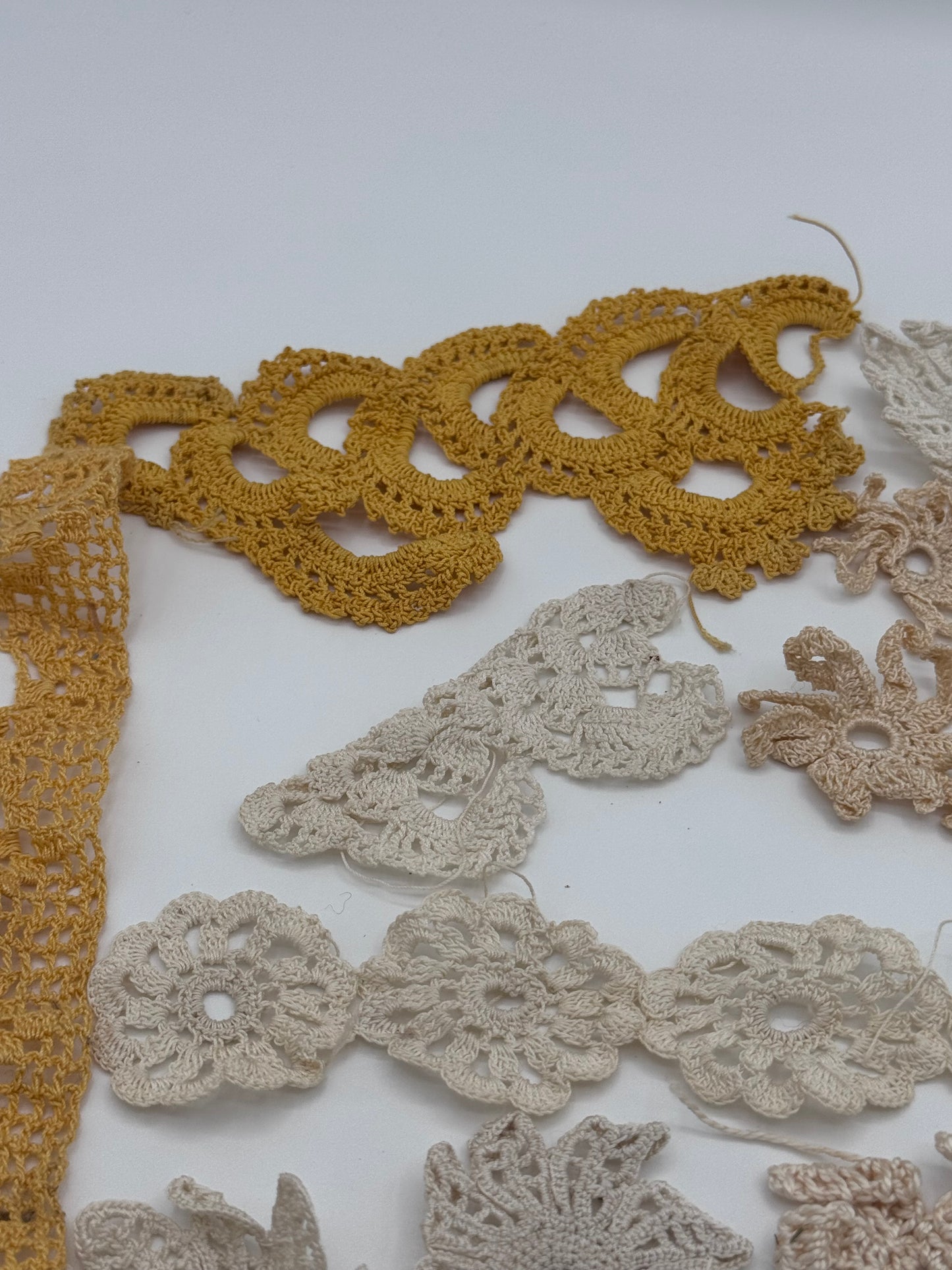 Set of Knitted Handmade Vintage Patches Sew-On Appliques