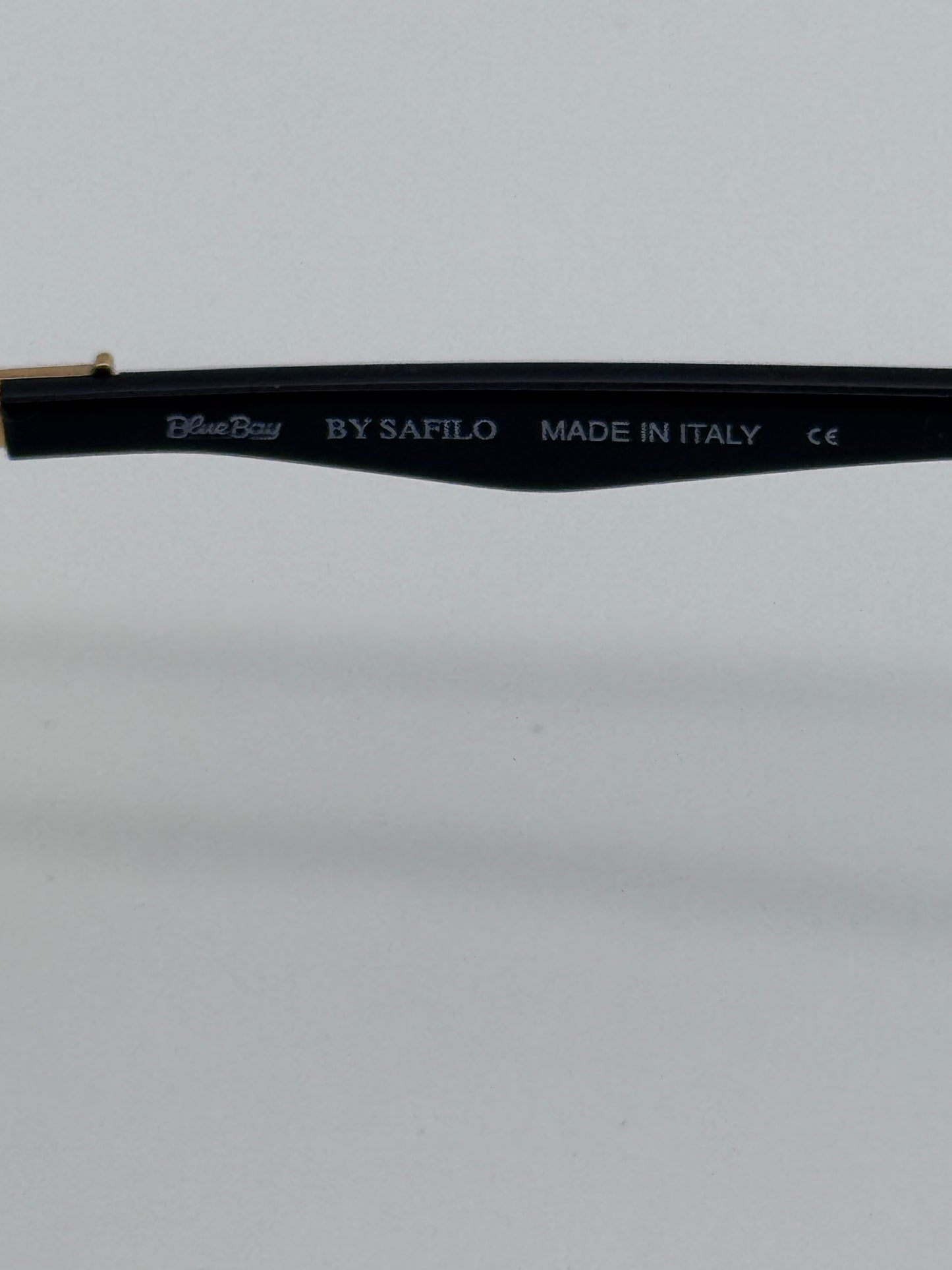 Blue Bay By Sifilo 90’s Black and Gold Wire Made in Italy Vintage Sunglasses NOS Love Bay/s