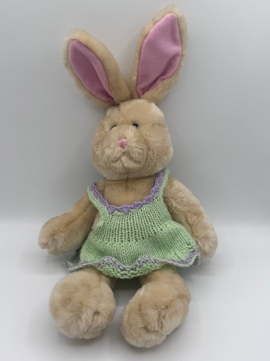 Bunny Rabbit Plush Green Dress Michaels 2004 Stuffed Animal