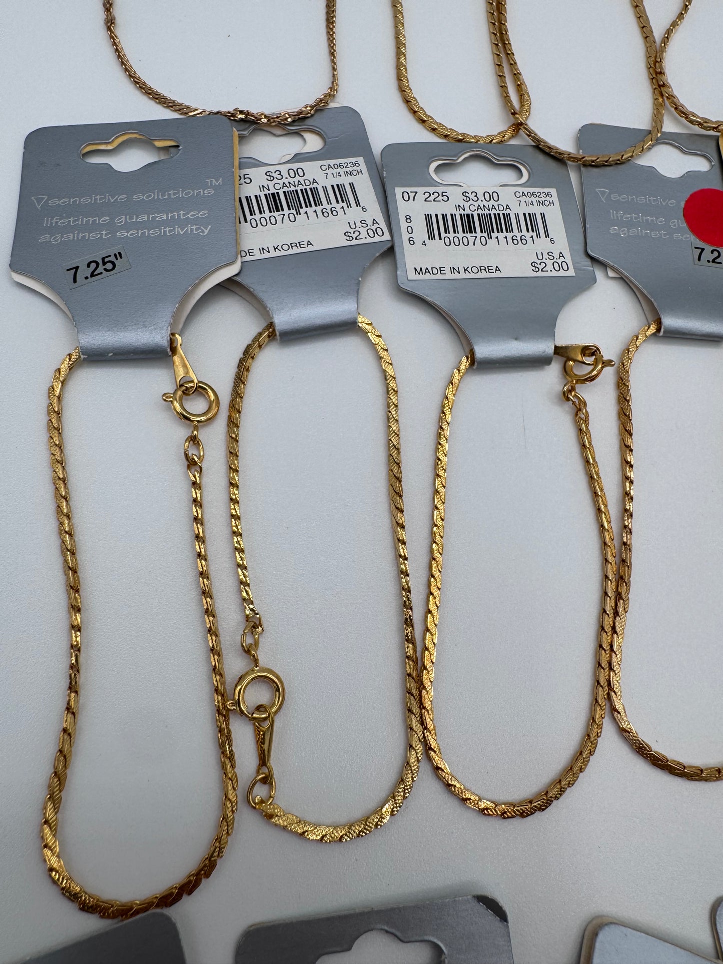 Set of 26 Chain Clasp Gold Bracelet Costume Jewelry Vintage After Thoughts