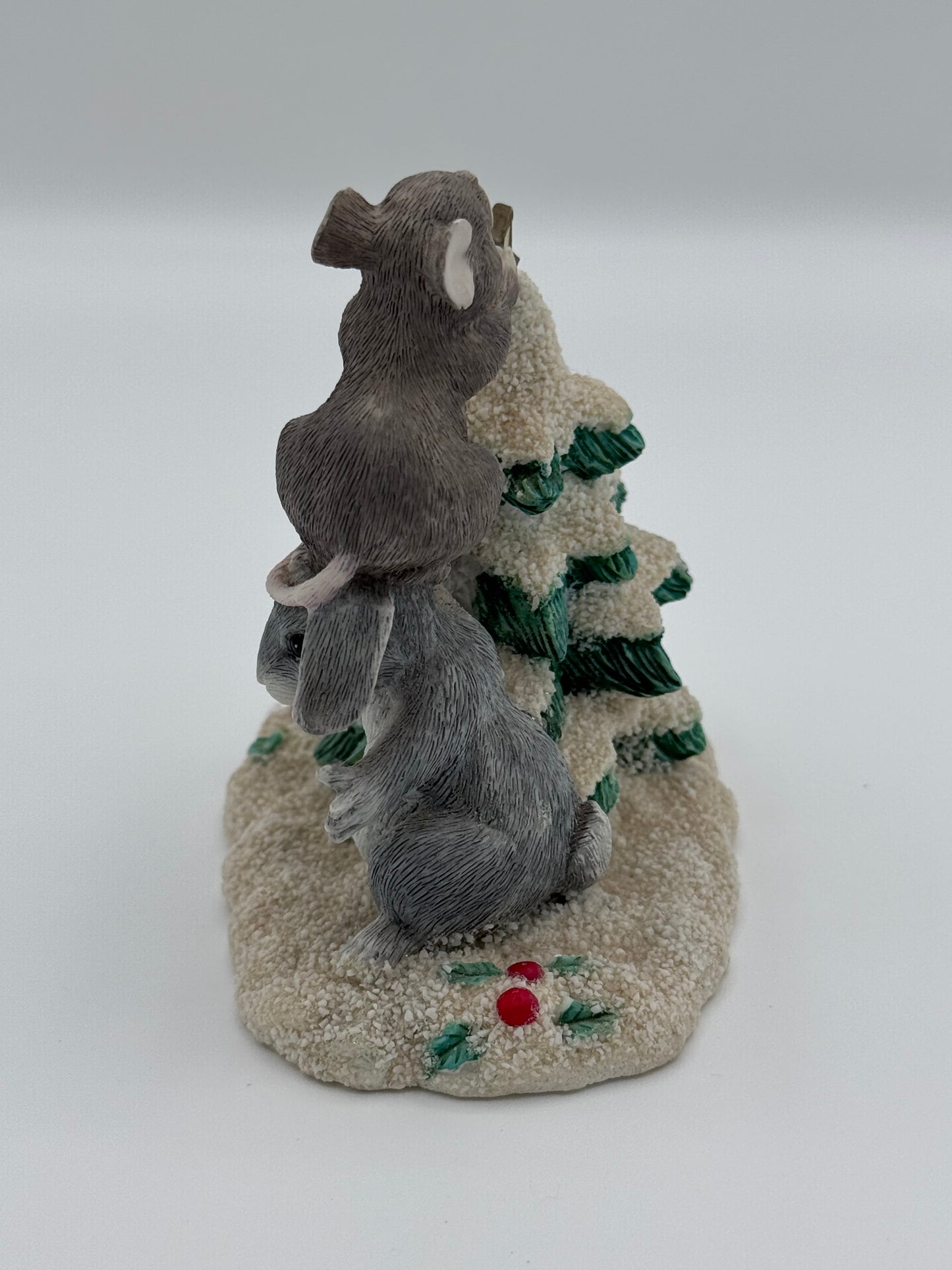 Charming Tails Teamwork Helps Mackenzie and Binkey Christmas Tree Star Vintage Christmas Figurine
