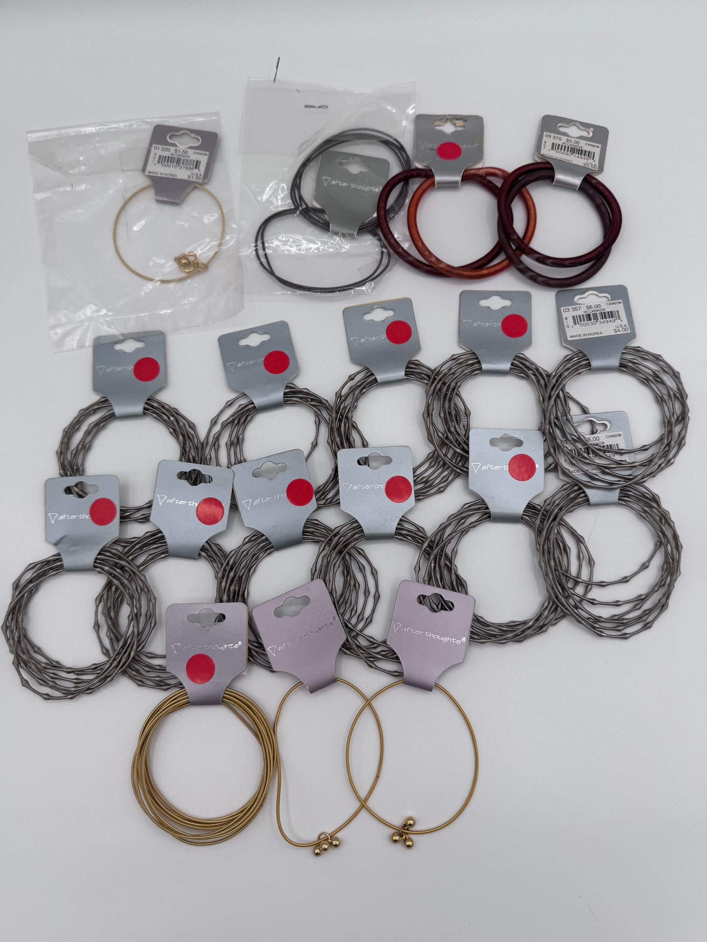 Set of 18 Bracelet Stretchy Costume Jewelry Vintage After Thoughts