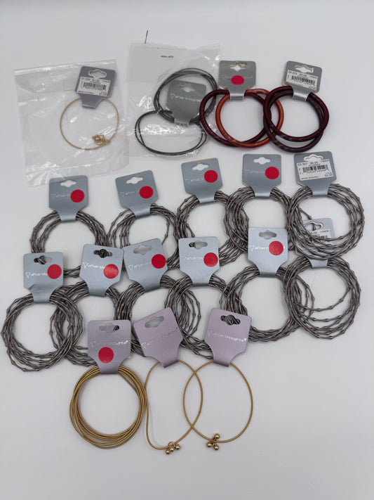 Set of 18 Bracelet Stretchy Costume Jewelry Vintage After Thoughts