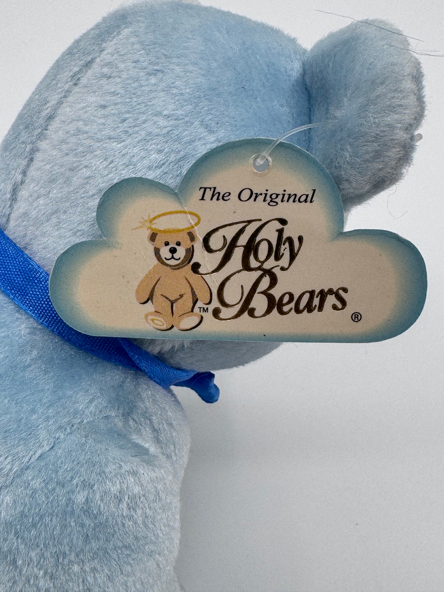 The God Bless Grandsons Holy Baby Blue Bean Bear