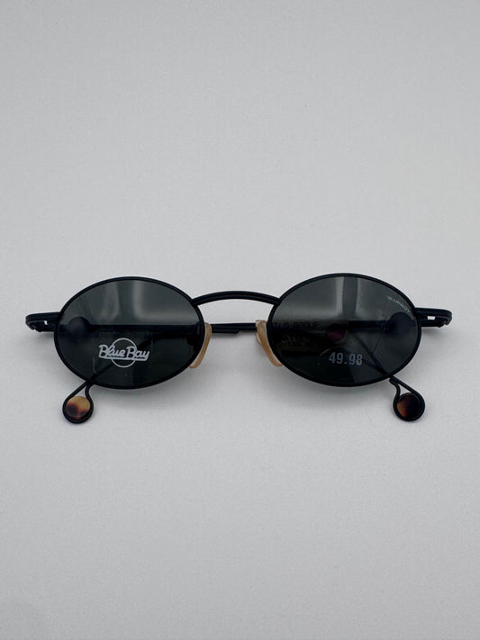 Blue Bay By Sifilo 90’s Black Wire Made in Italy Vintage Sunglasses NOS Malmo/S Black
