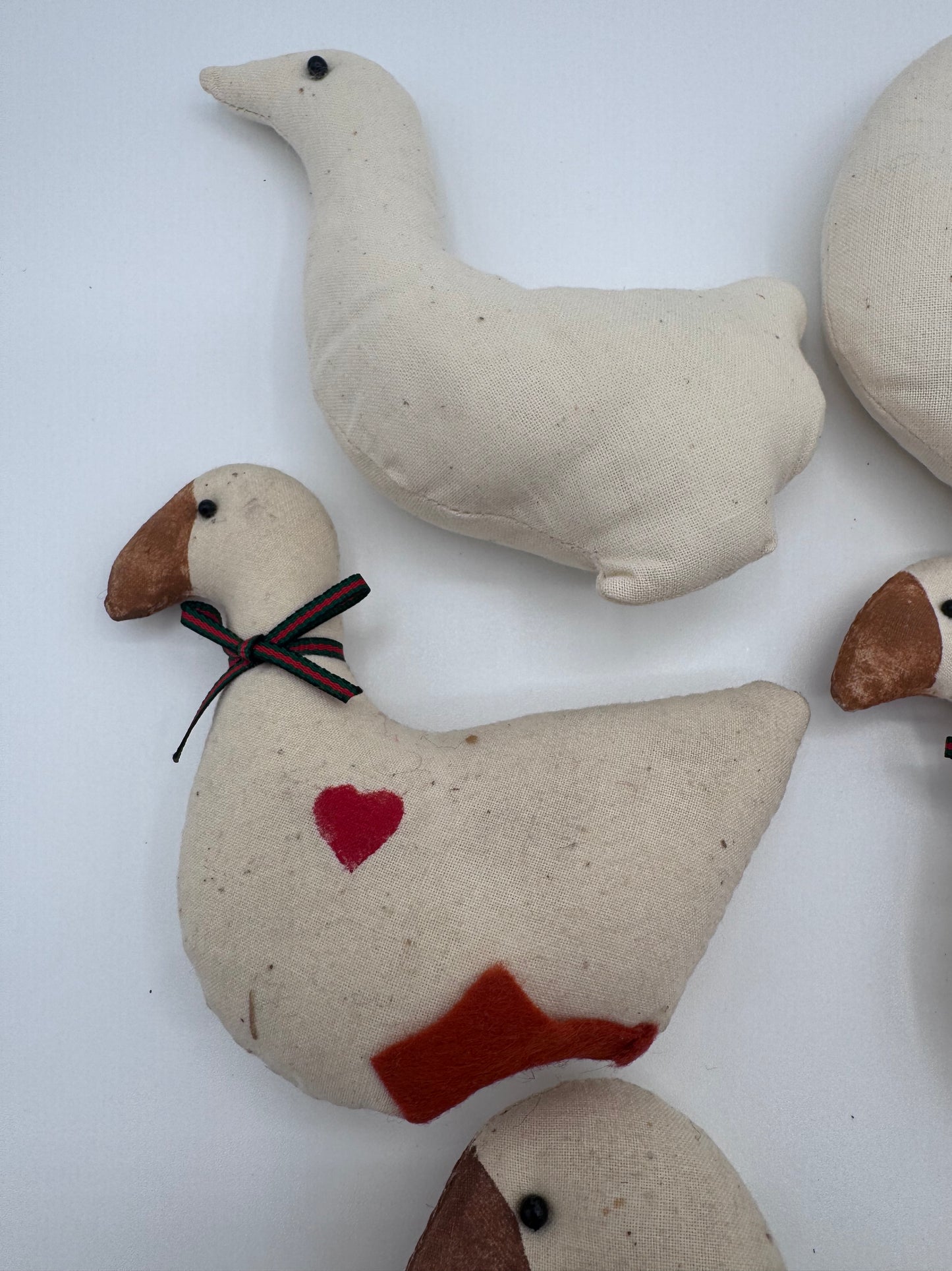 Set of 5 Fabric Ducks and Birds Blank For Crafts
