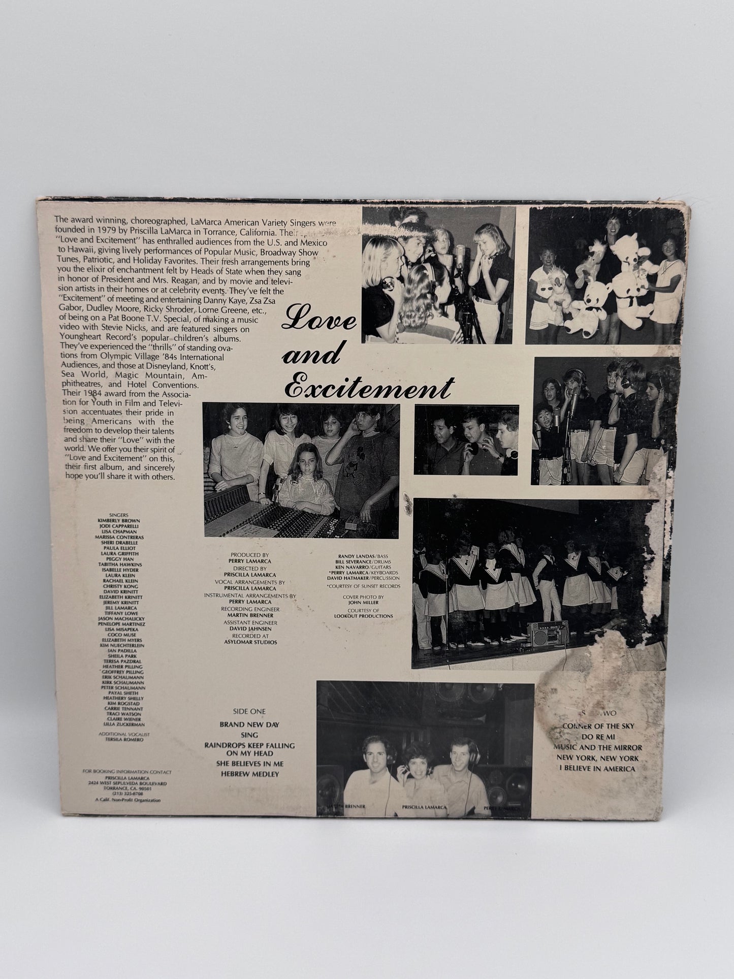 Lamarca American Variety Singers Love and Excitement 1979 Vintage Vinyl Record