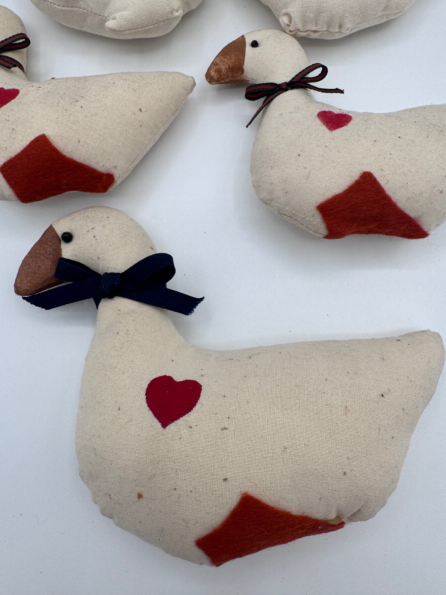 Set of 5 Fabric Ducks and Birds Blank For Crafts