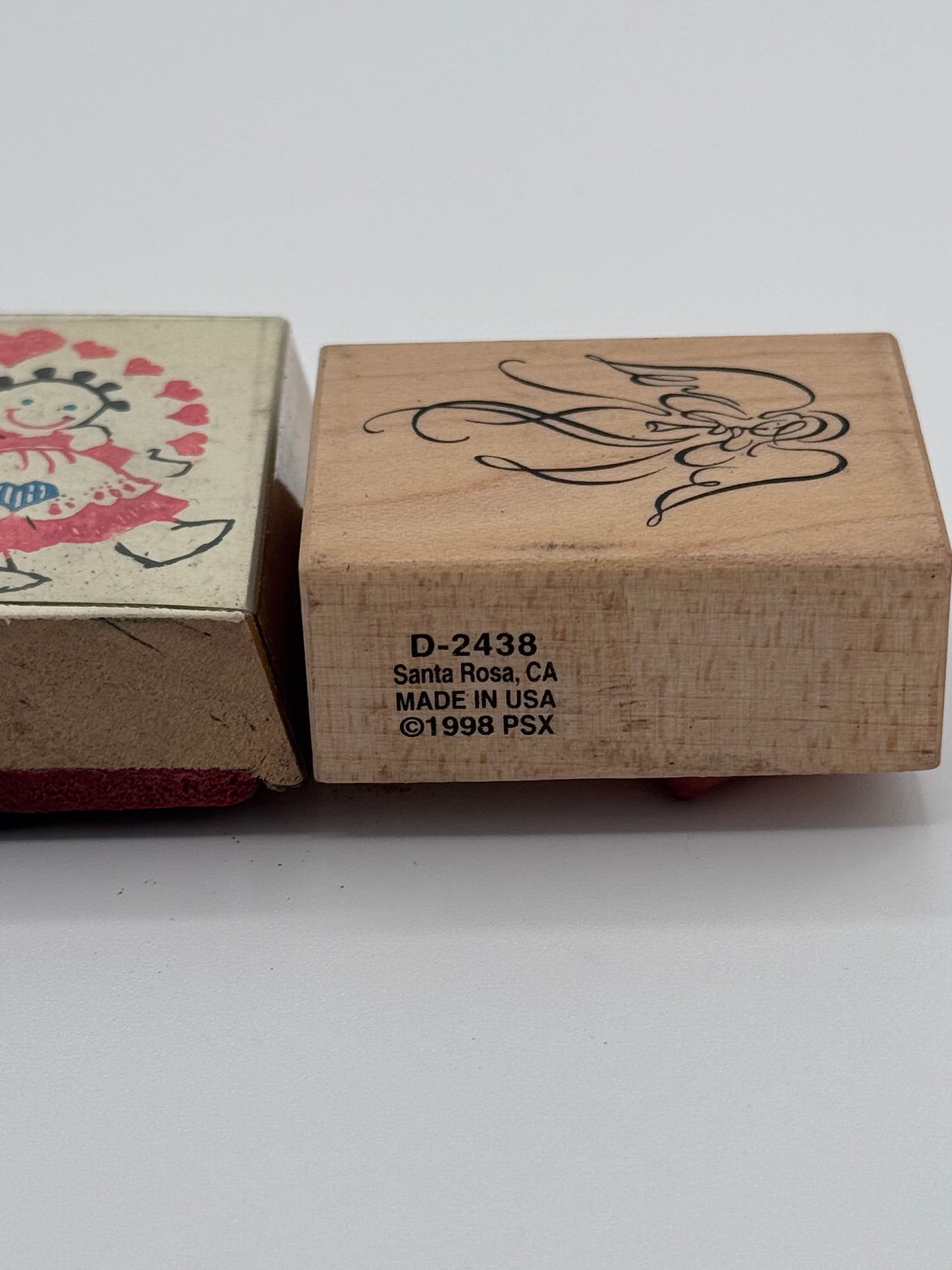 Set of 6 Vintage Wood Rubber Stamps from 1980’s and 1990’s