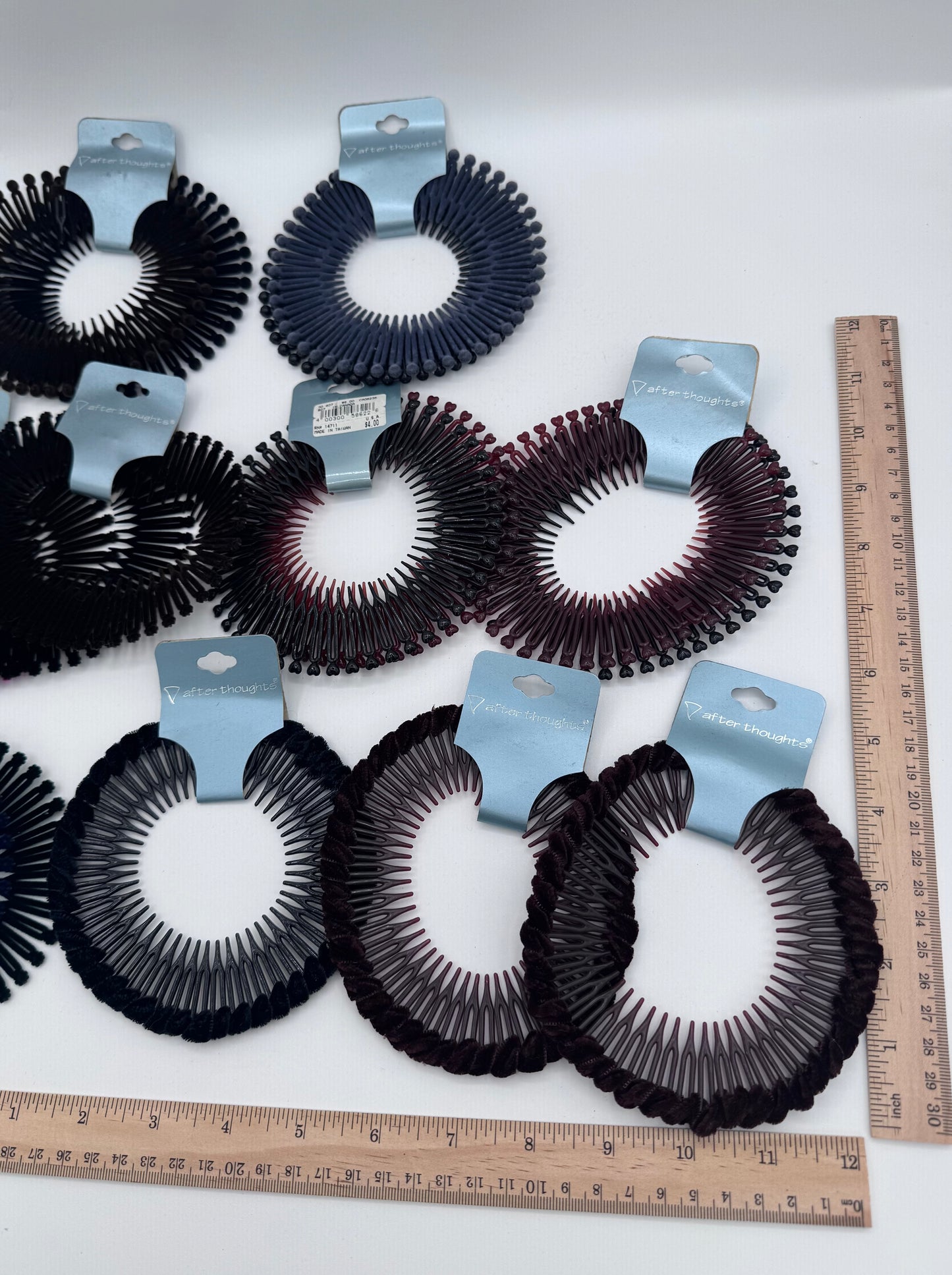 Mixed 90’s Retro Flexible Stretch Hair Combs Teeth Headband Lot of 17 Headbands