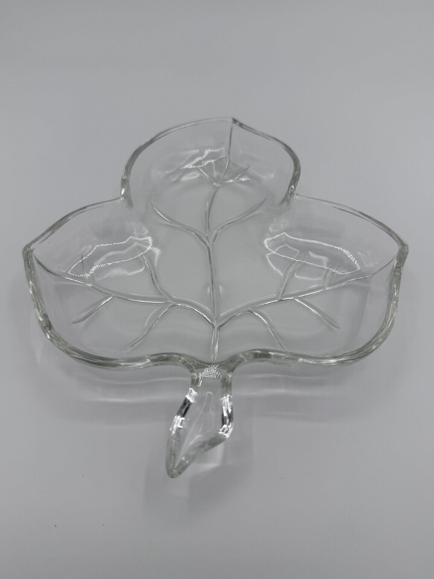 Maple Leaf Hazel Atlas Glass Candy Vintage Candy Dish