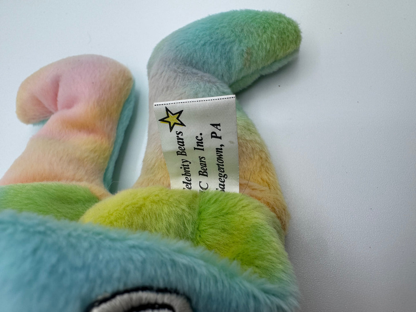 Friends TV Show Celebrity Tie Dye Bean Bear 2000