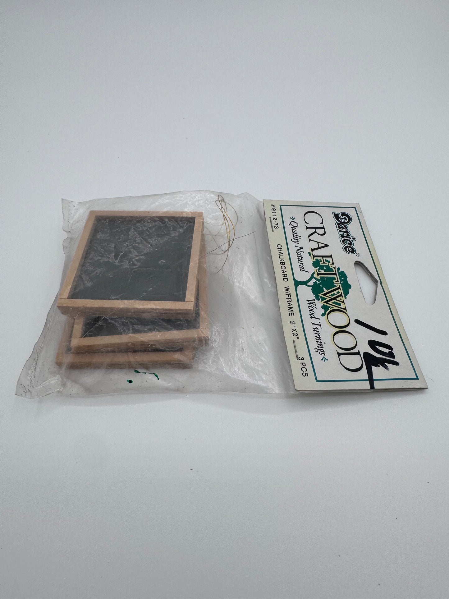 Dollhouse Mini Black Chalkboards with Frames Vintage Set of 3