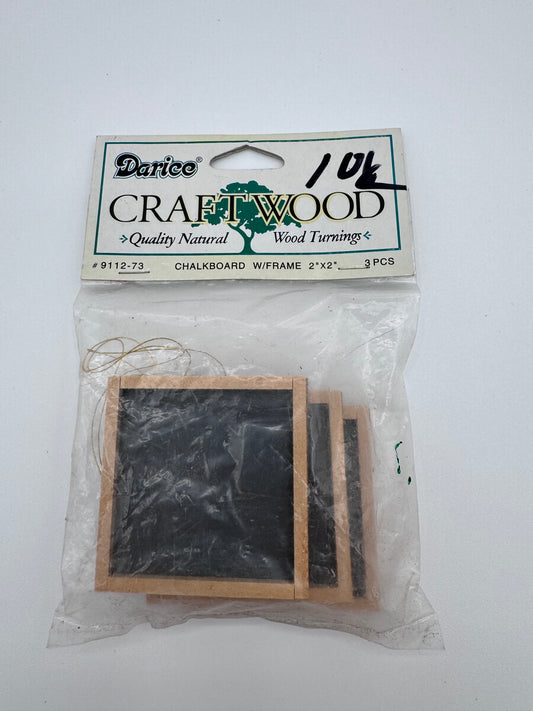 Dollhouse Mini Black Chalkboards with Frames Vintage Set of 3