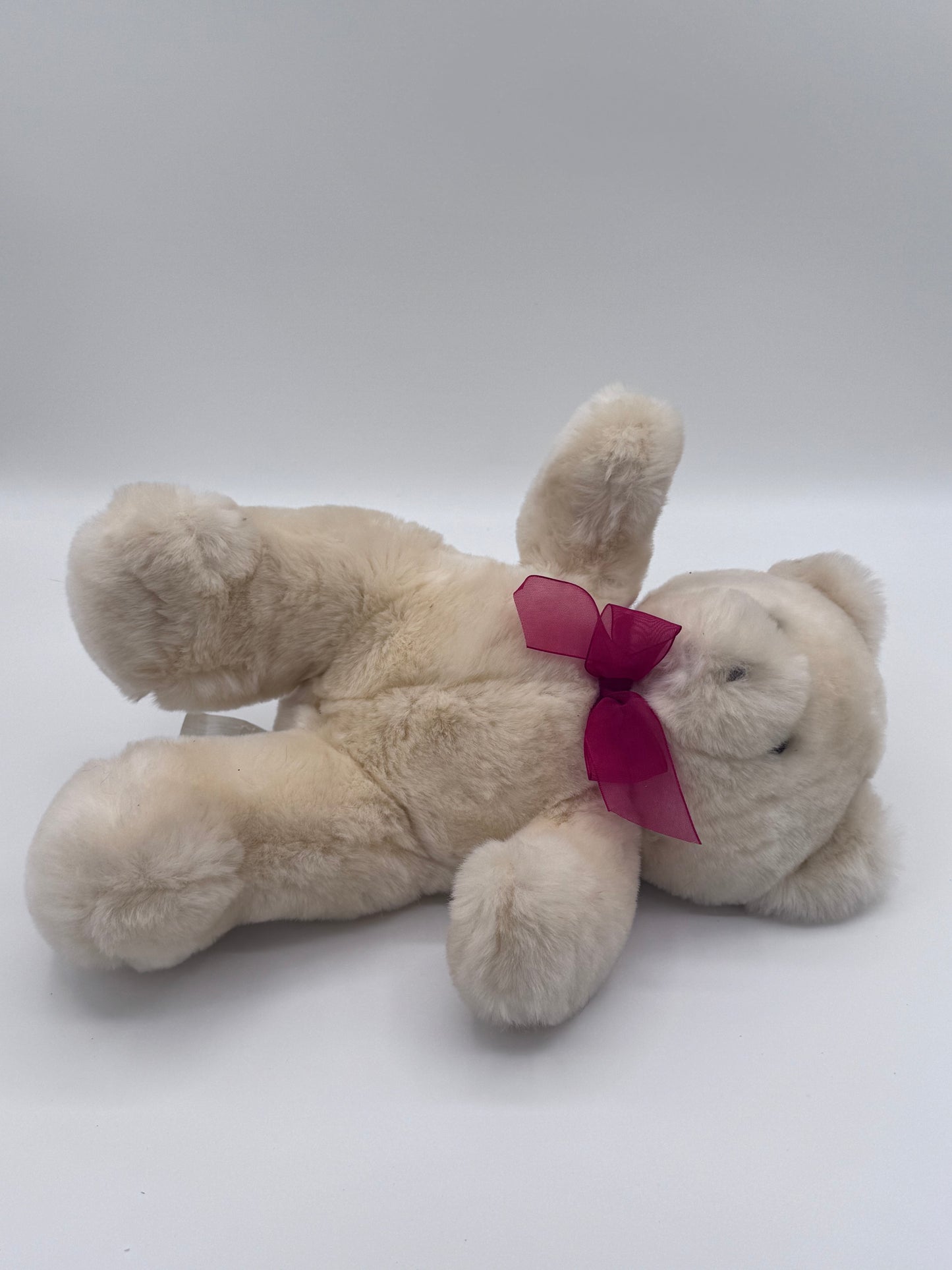 Light Beige Teddy Bear Red Bow 2004 Michaels